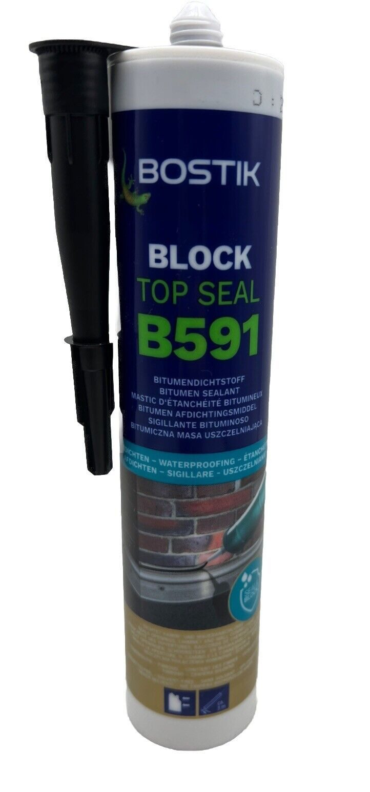 BOSTIK Dichtstoff Bostik Block B591 Top Seal Bitumen Dichtstoff 300ml schwarz, (1-tlg)