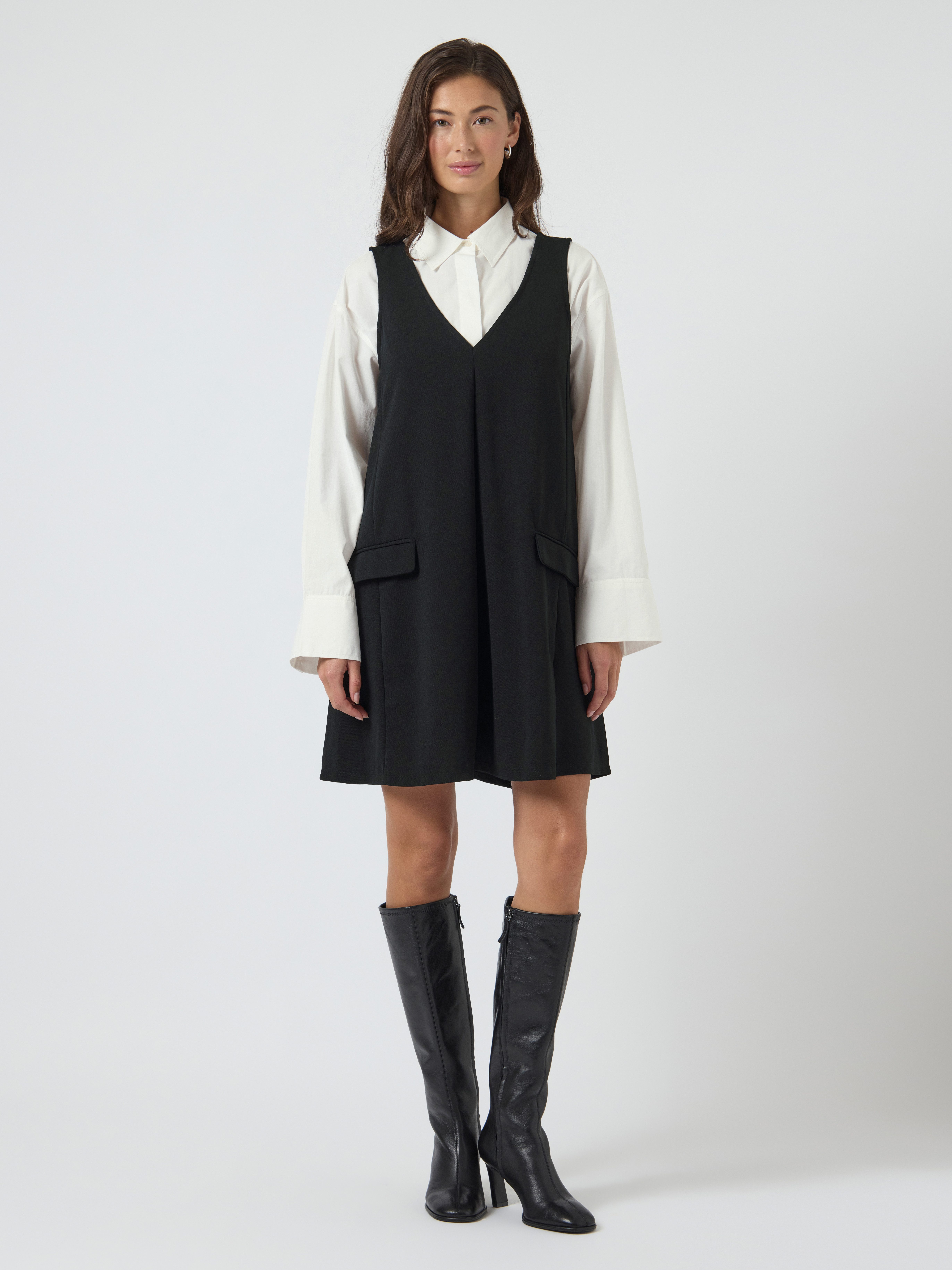 Y.A.S Minikleid YASMALEA SL WIDE DRESS S. NOOS Kunstfaser mit Stretch, loos günstig online kaufen