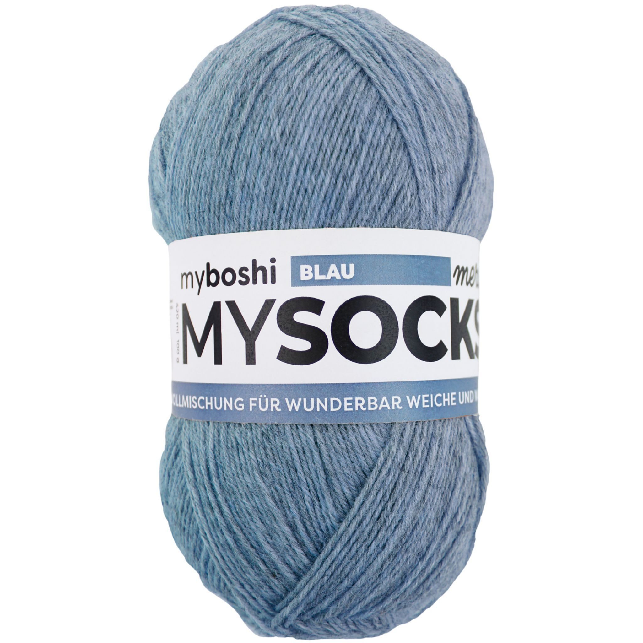 myboshi mysocks Merino, 4-fädige Merino-Sockenwolle Häkelwolle, 420 m (1-St), meliert