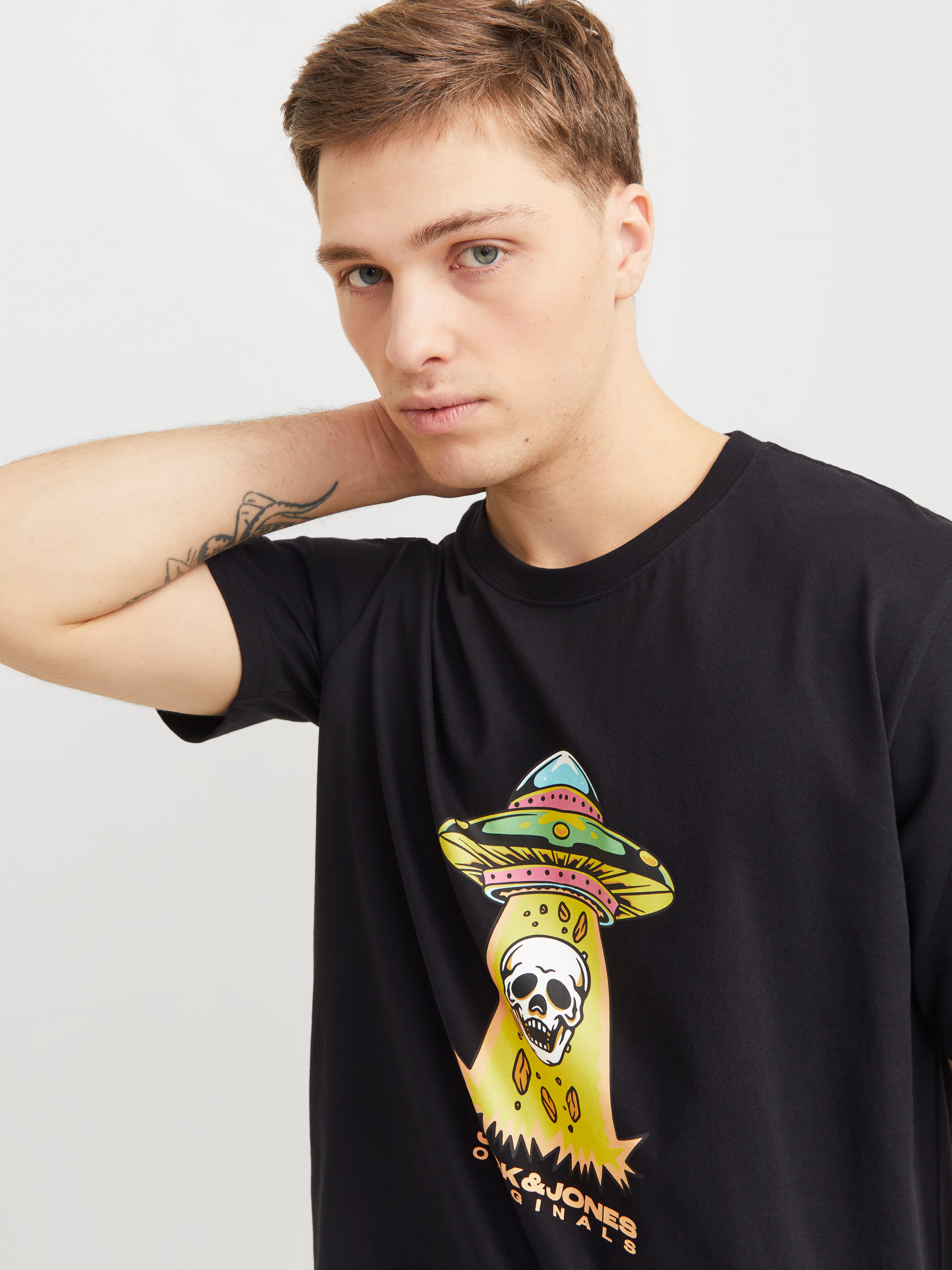 Jack & Jones T-Shirt JORANATOMY SKULL TEE SS CREW NECK LN günstig online kaufen