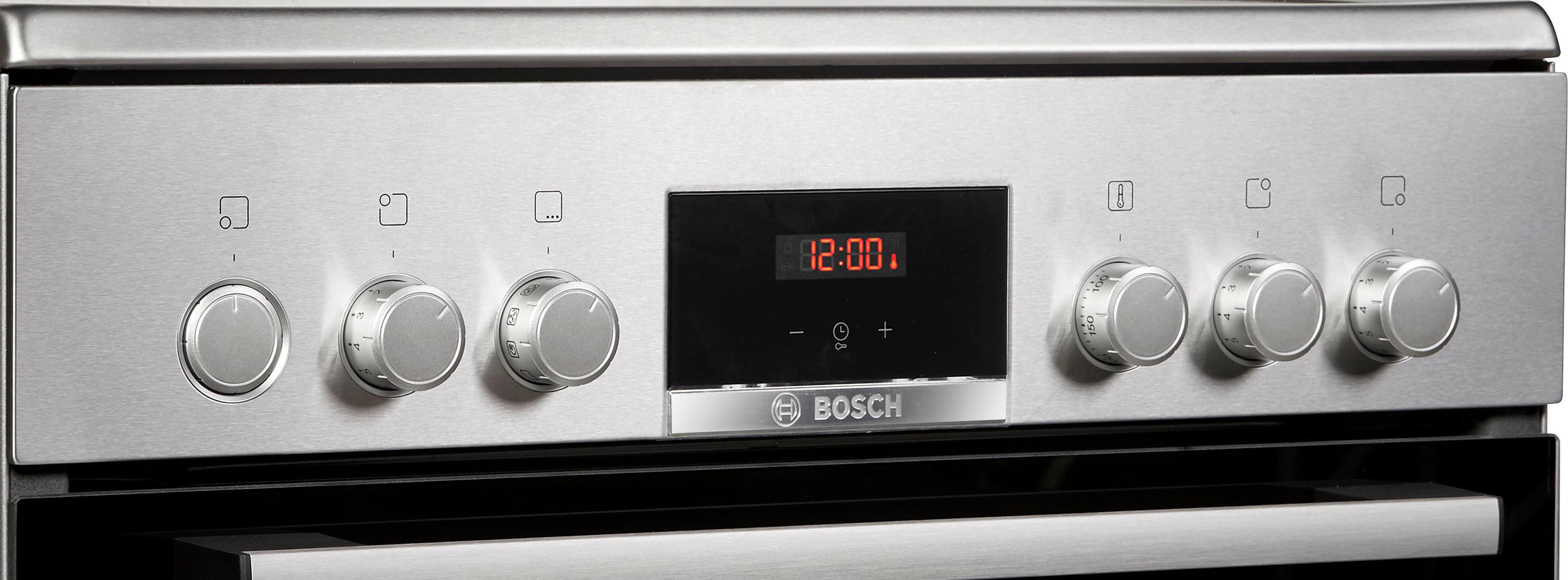 BOSCH Elektro-Standherd 4 HKR39C250, mit 2-fach-Teleskopauszug, ecoClean Direct, Perfekte Back- und Bratergebnisse dank Glaskeramik und 3D Heißluft – Bild 5 von 5