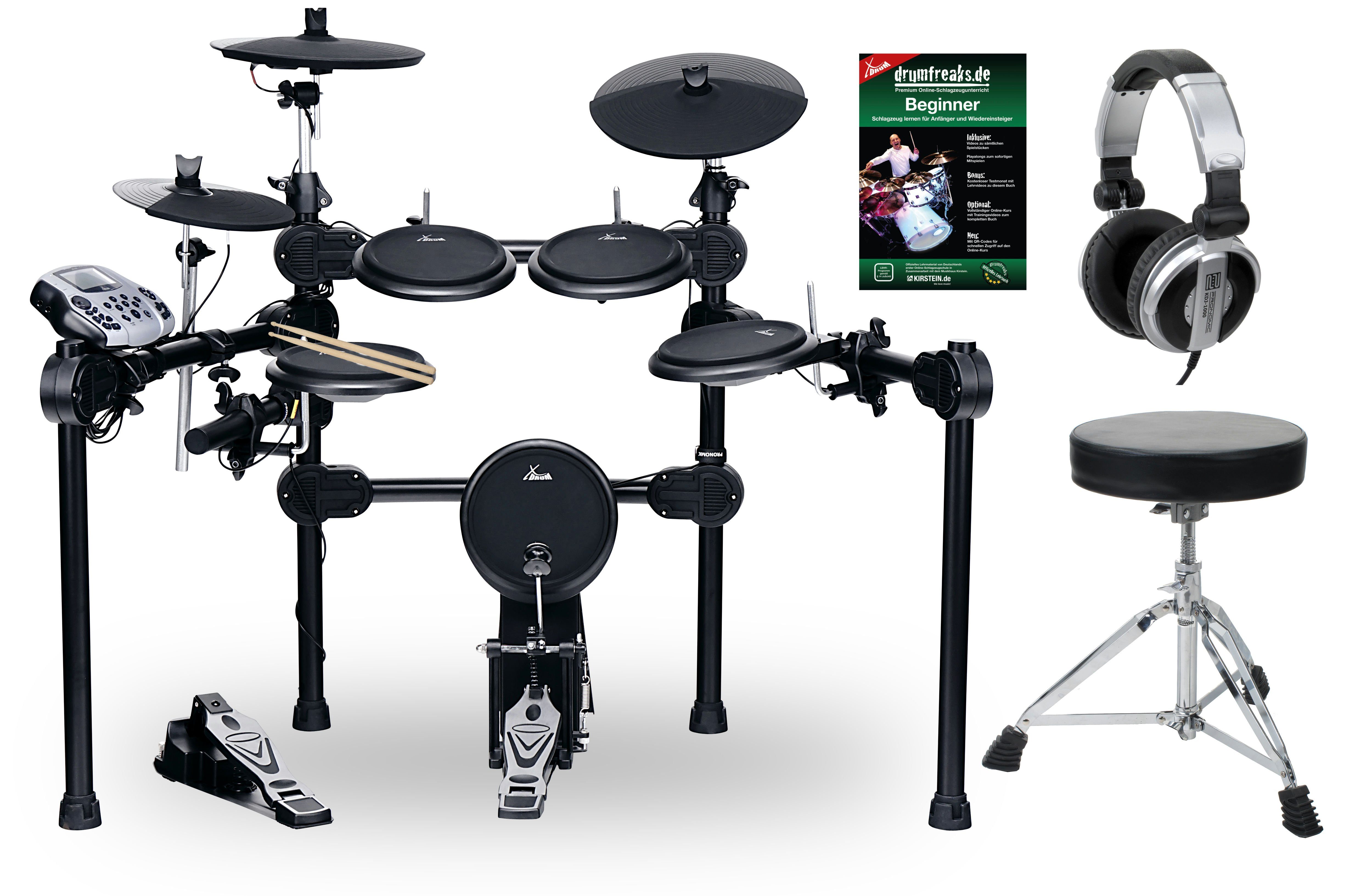 E-Drum DD-520 E-Drum Kit mit Dualzonen-Pads inkl. Hocker Set