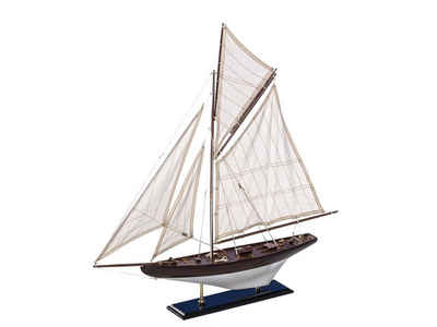 Aubaho Modellboot Modellschiff Segelschiff Segelyacht Yacht Holz Schiff Maritim kein Bau