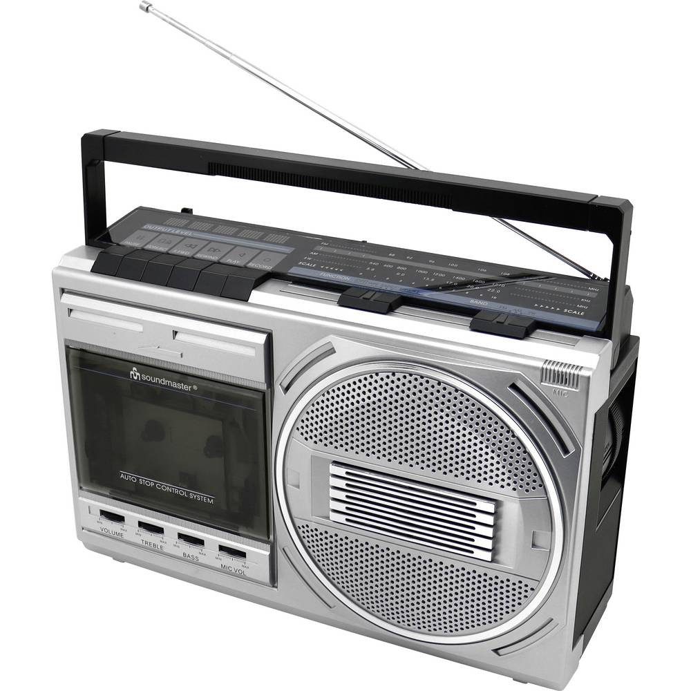Soundmaster RR20SI Retro Radiorekorder UKW/MW/KW,Kassette,USB,Bluetooth