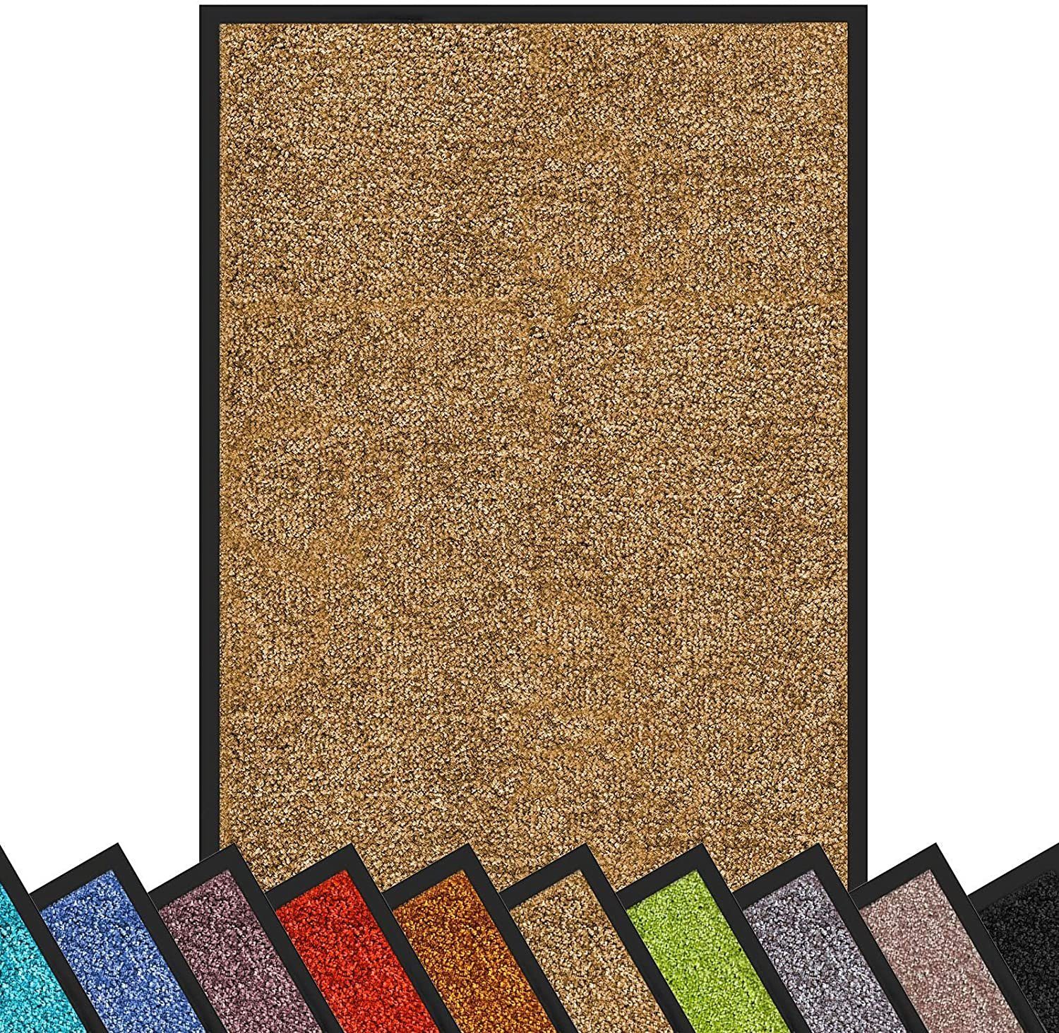 Fußmatte Rhine, waschbare & leistungsstarke Fußmatte mit Rutschfester Rückseite, Color Your Life, rechteckig, Höhe: 6 mm, Erhältlich in vielen Größen Gilded Beige