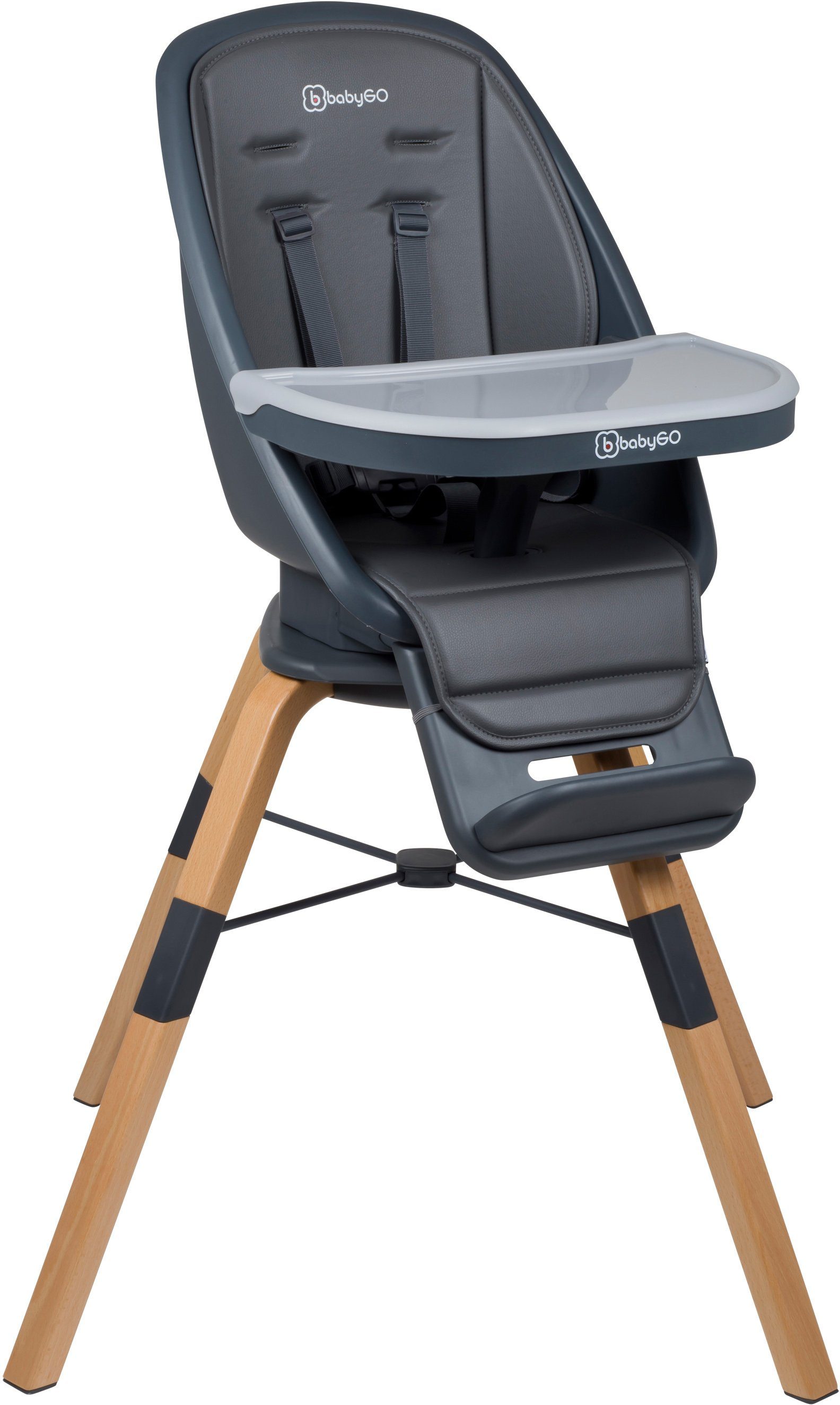 BabyGo Hochstuhl Carou, grau, Sitz um 360Â° drehbar