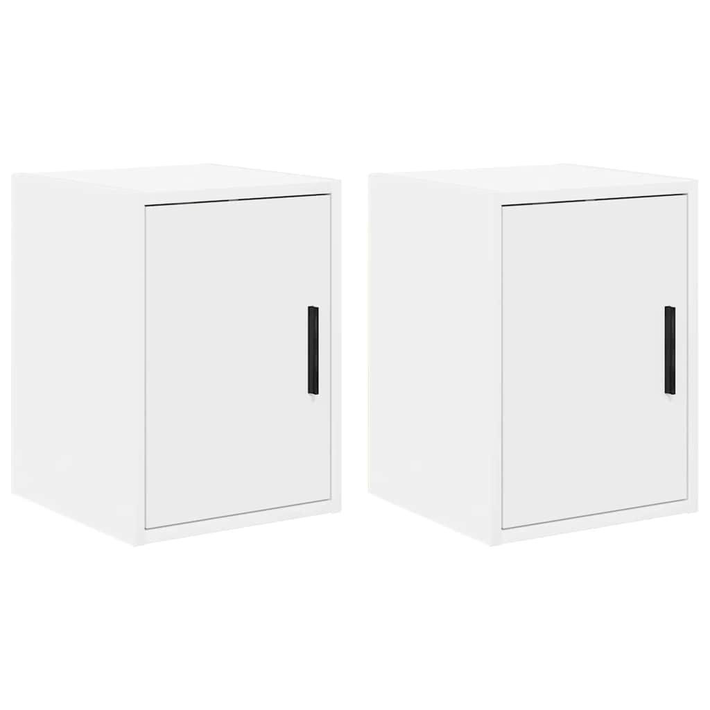 vidaXL Werkzeugschrank Garagen-Wandschränke 2 Stk. Weiß Holzwerkstoff (2-St günstig online kaufen