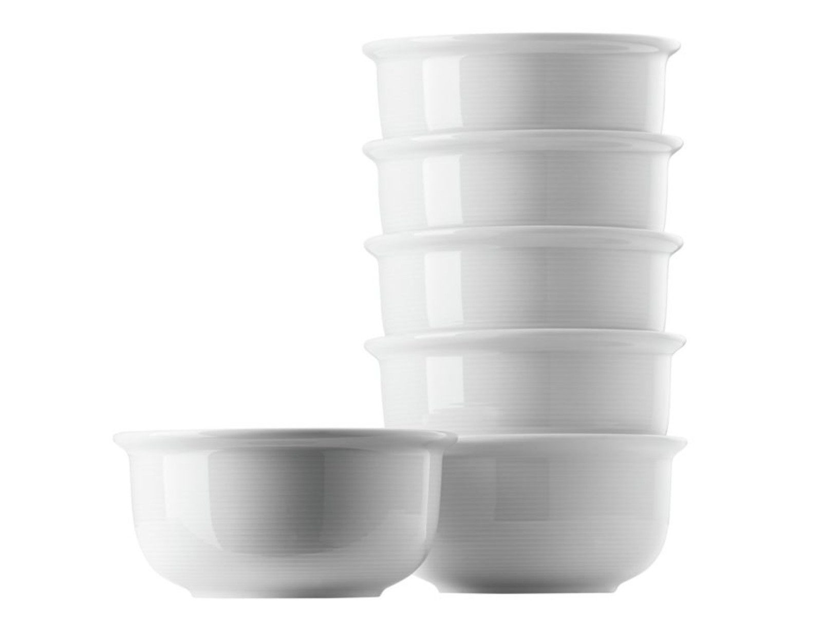 Thomas Porzellan Geschirr-Set Trend weiss Dessertschalen 14 cm Set 6tlg, Porzellan