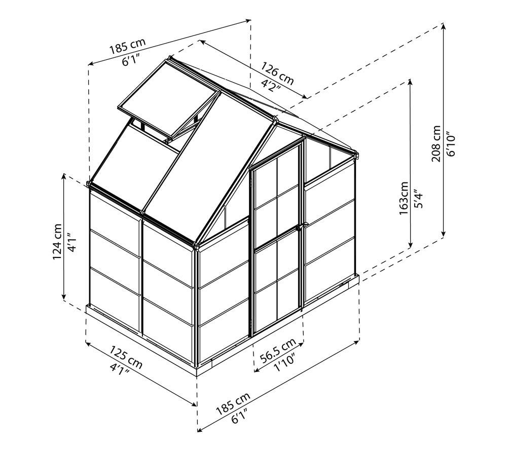 Palram - Canopia Gewächshaus, x 208  | ...