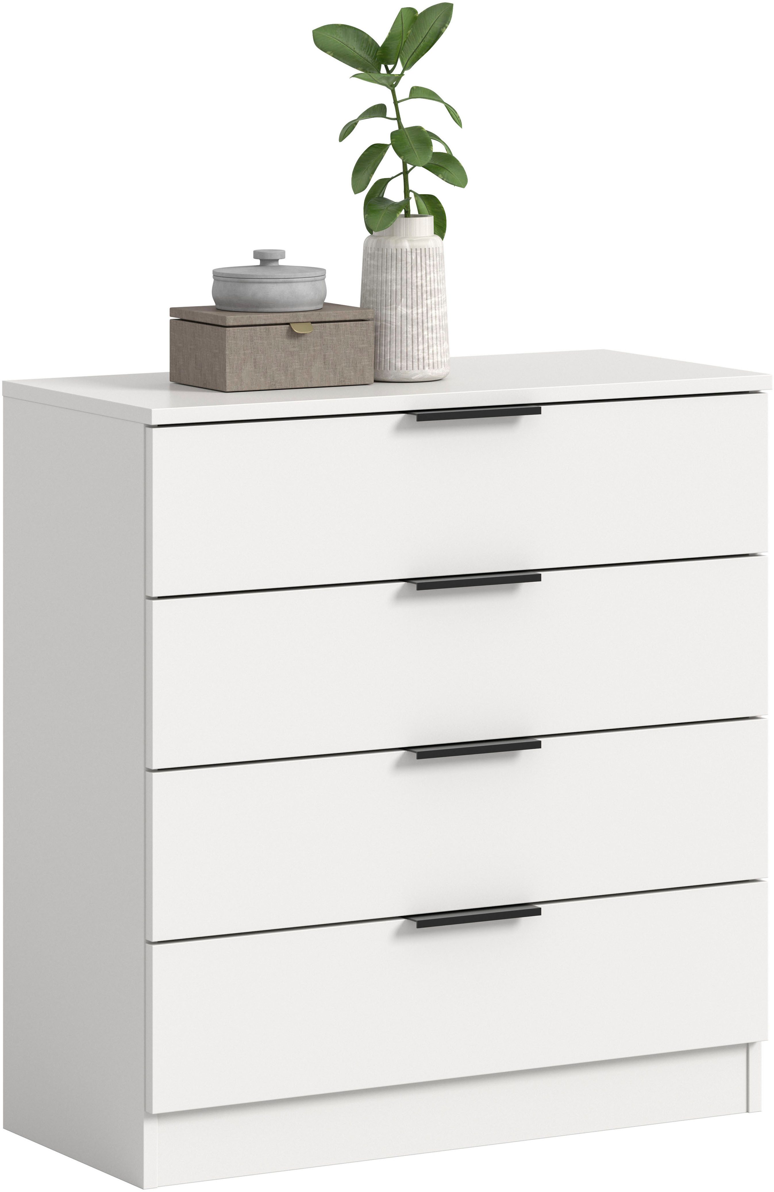 Home affaire Kommode SKARDE, Breite 74 cm, 4 Schubkästen, viel Stauraum (in verschiedenen Farben und Breiten erhältlich, individuell einsetzbar), Sideboard, Anrichte, Schubkastenkommode, Schrank