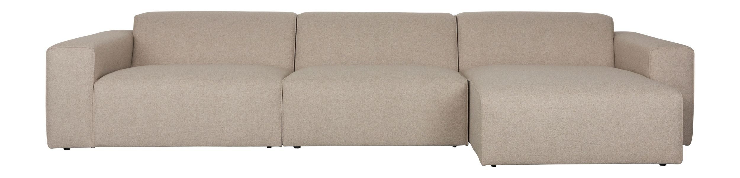 Zuiver Chaiselongue Sofa Milka 4,5-Sitzer rechts Cappuccino mit Chaiselongue von Zuiver