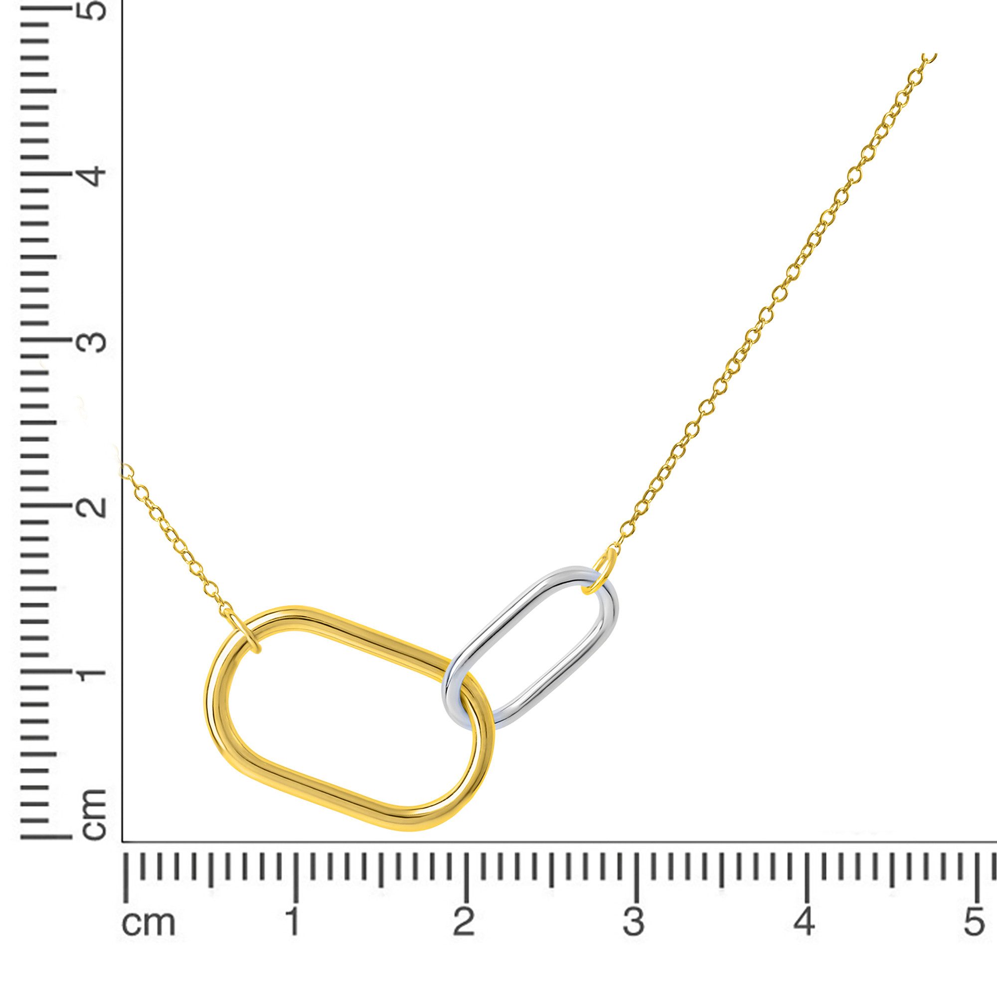 CELESTA Collierkettchen 925 Sterling Silber zweifarbig