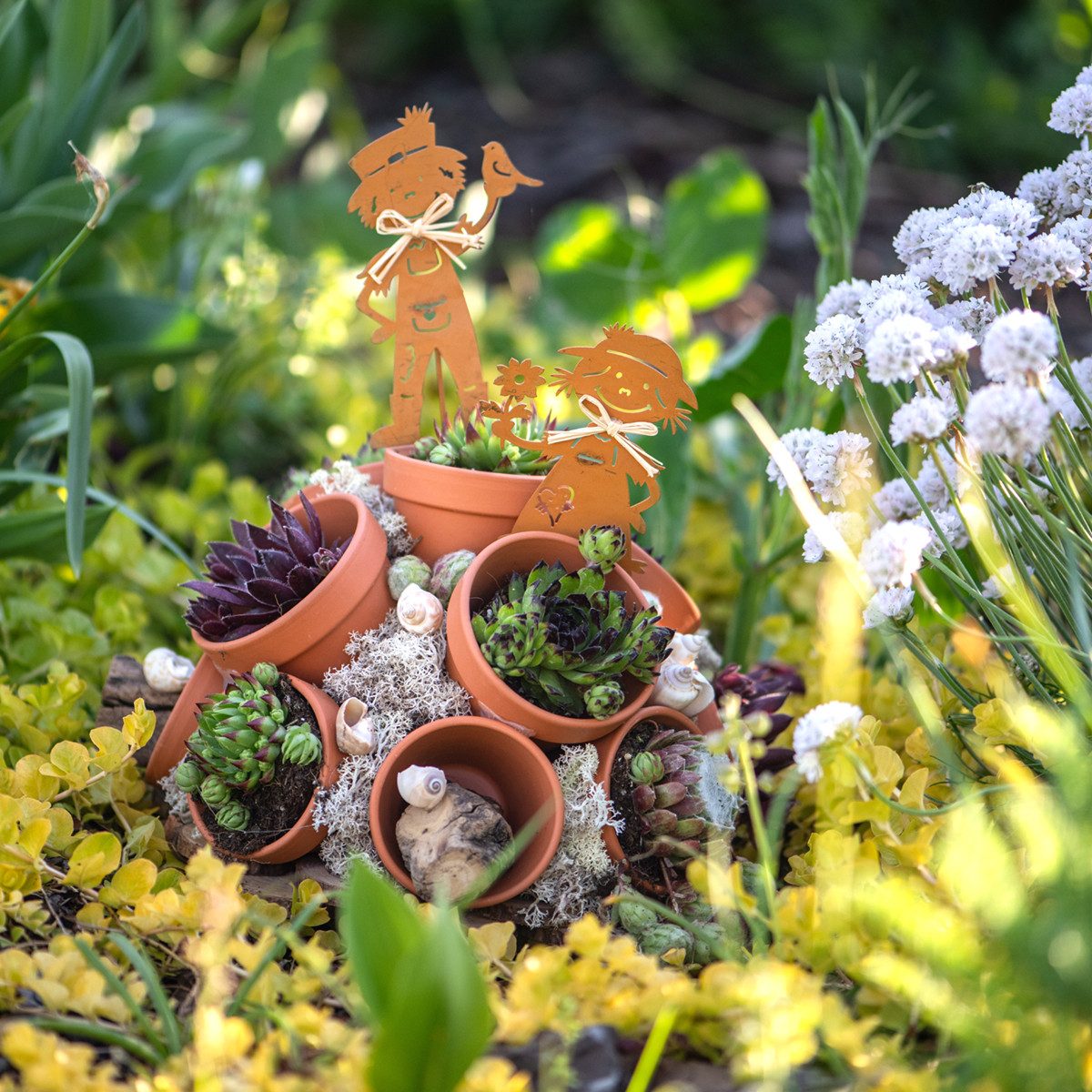 Viana Gartenfigur Gartenstecker Set in Rost günstig online kaufen