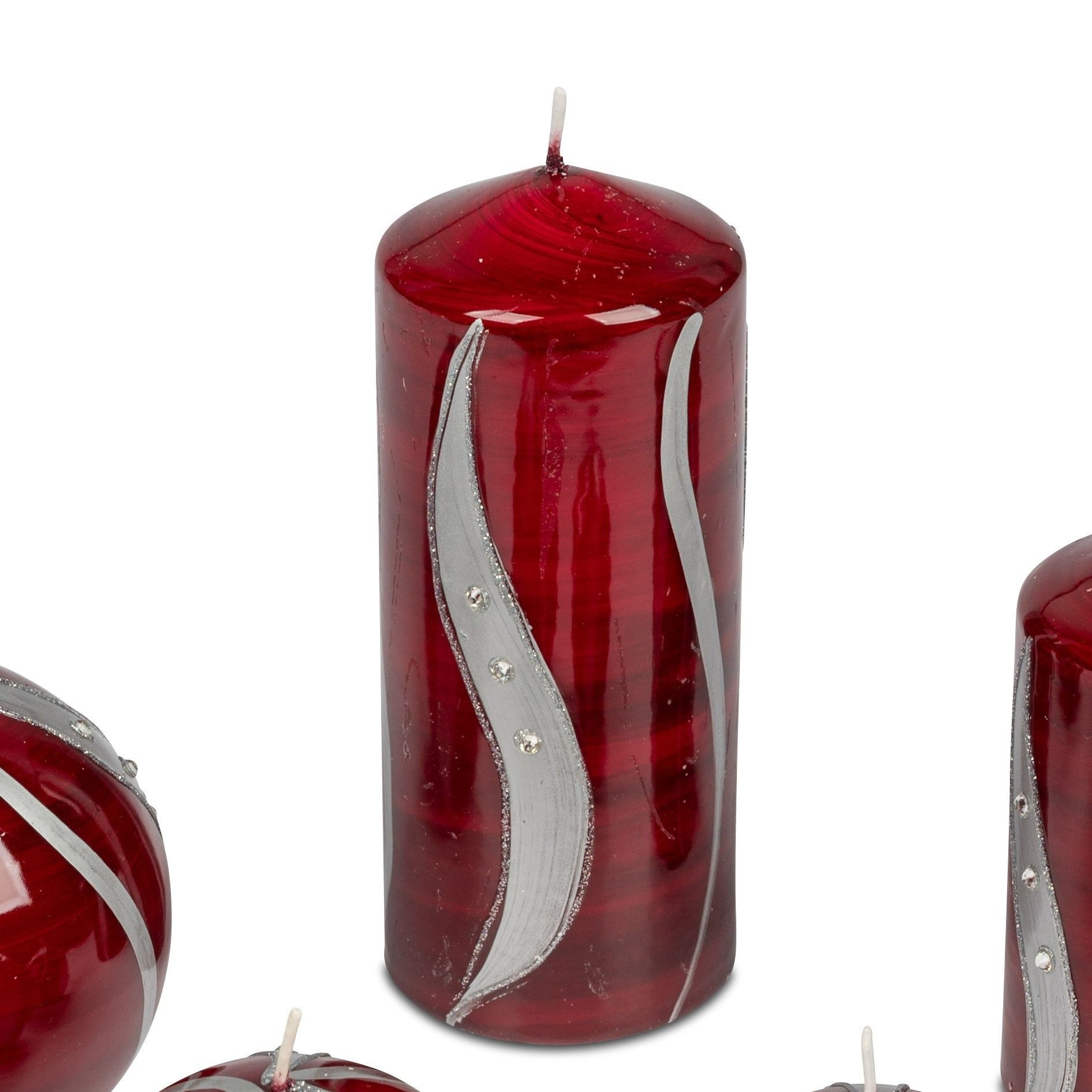 formano Stumpenkerze Rot, Durchmesser 7 cm, günstig online kaufen