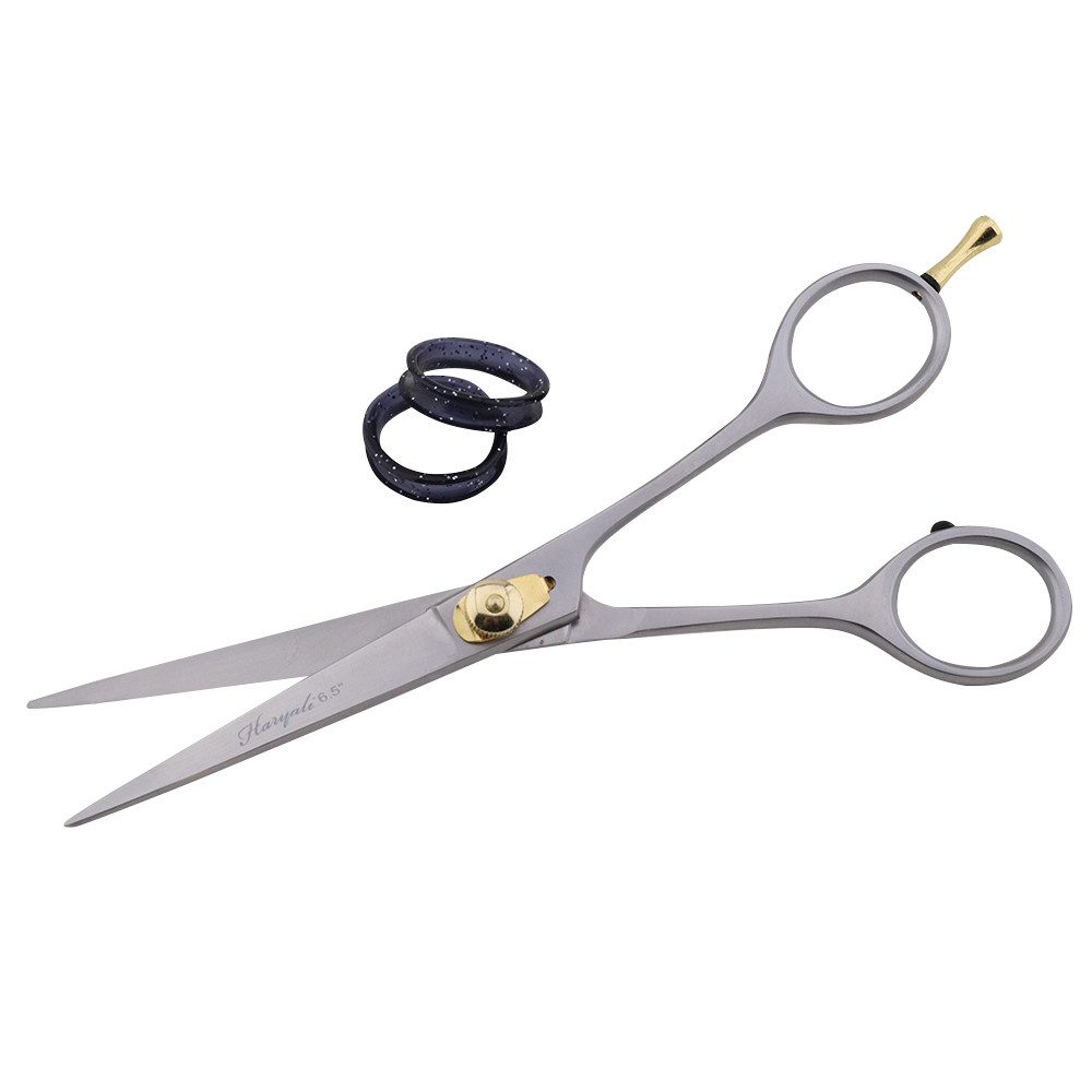 Haryali London Haarschere Professionelle 6,5-Zoll-Haarschneideschere – mattes Silberdesign, (1 Stück, 1x Schere), Die perfekte Schere für den professionellen Einsatz scharf und leicht.