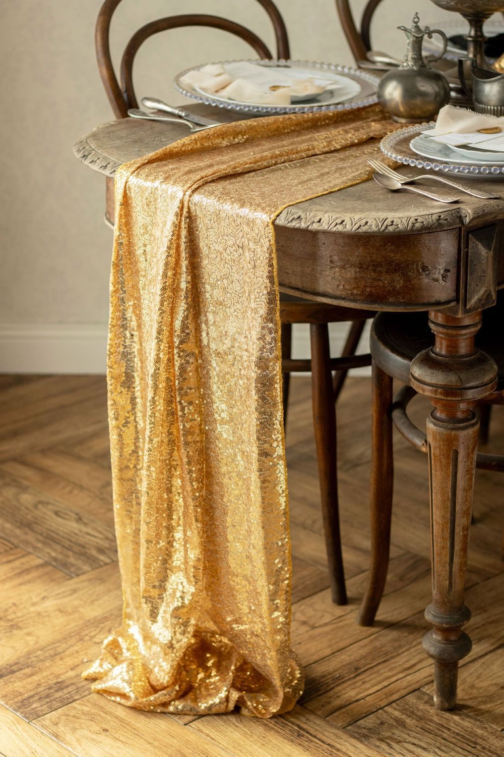 texpot Tischläufer mit Pailletten zuschneidbar (1-tlg)