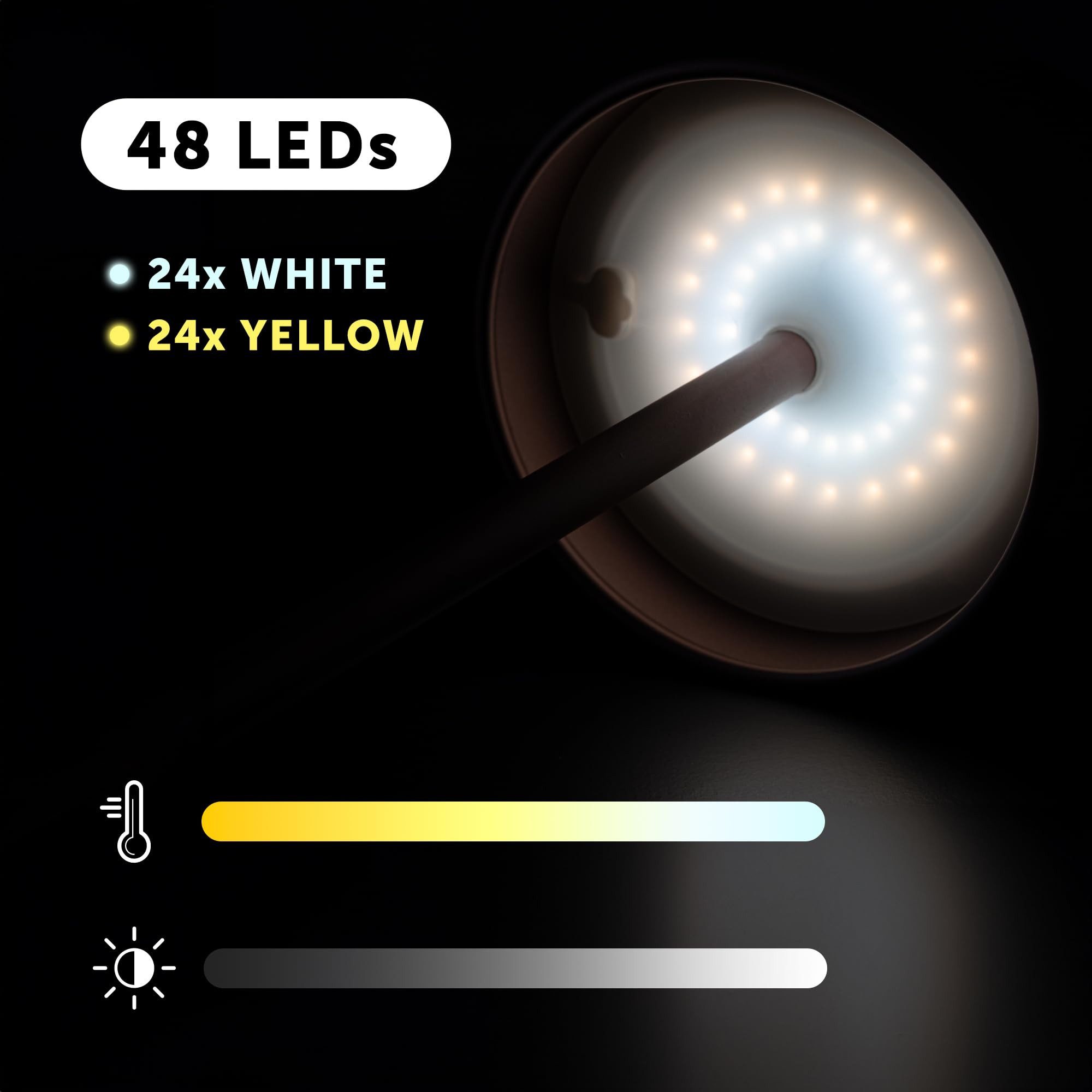 MANTA LED Stehlampe MANTA LED Akku Stehleuchte TOUCH 117 cm - Kabellos - Dimmbar, LED fest integriert, Farbtemperatur einstellbar, Tischlampe, Touch