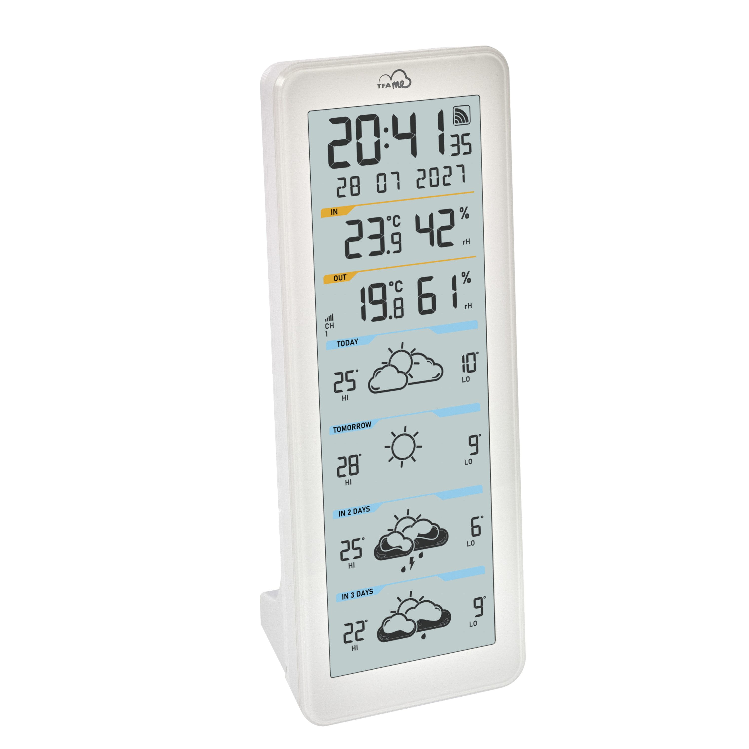 TFA Dostmann WLAN TFA.me 35.8108.02 TFA ID-06 mit Wetterprognose wetter.com Funkwetterstation