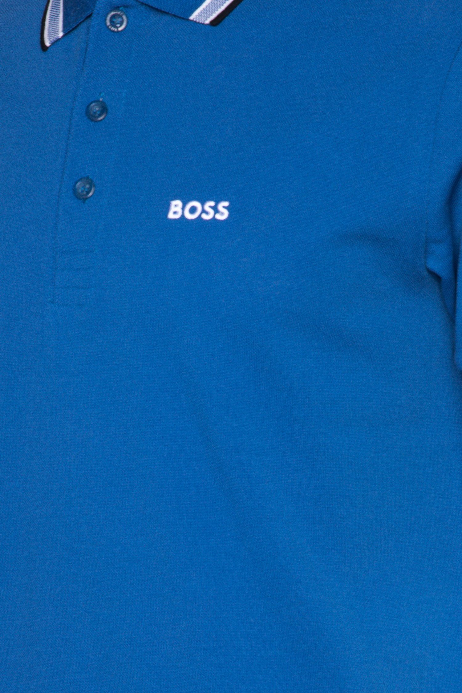 (420) BOSS Paddy GREEN Poloshirt (1-tlg) Blau
