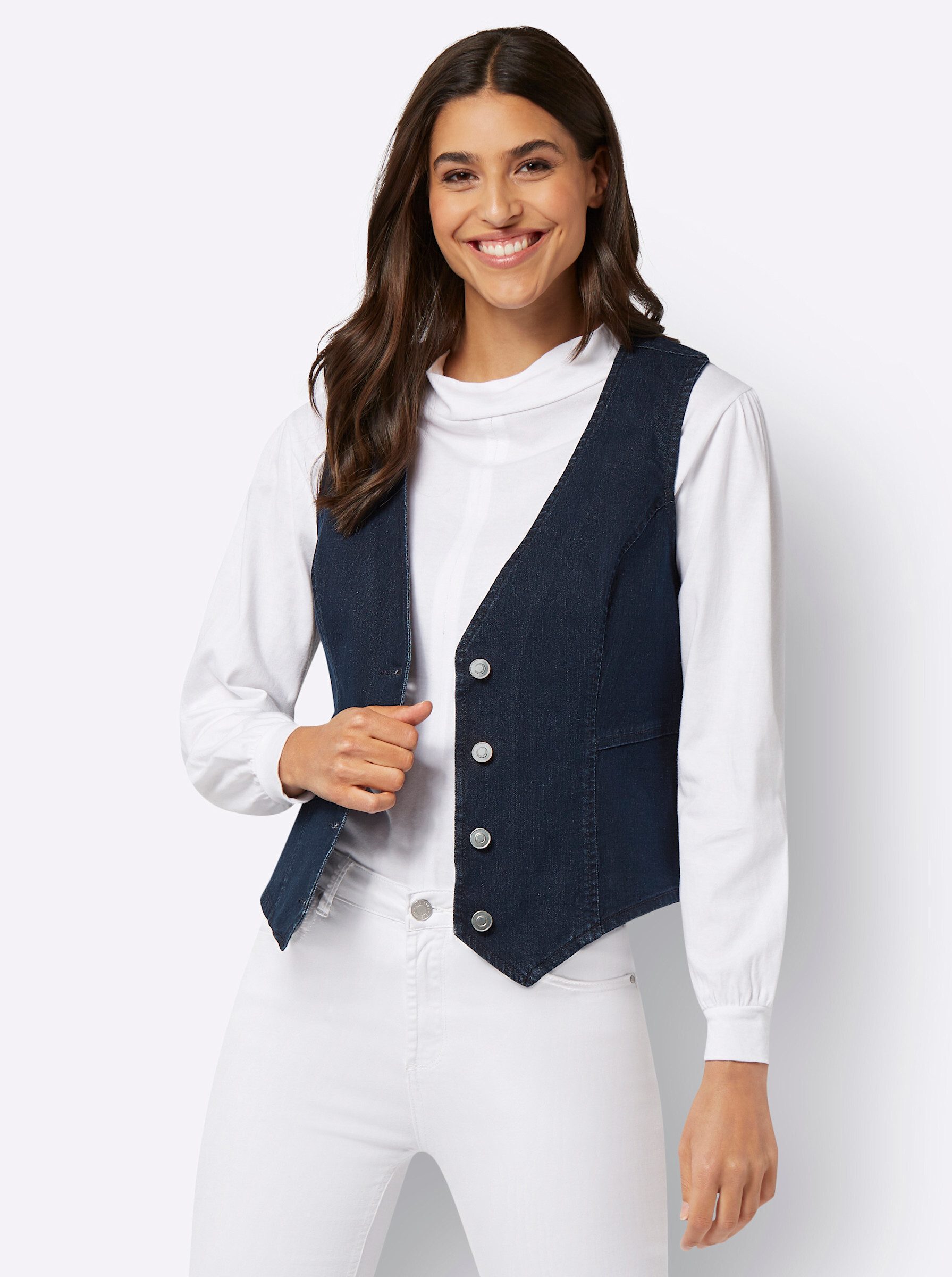 Jerseyweste Jeansweste