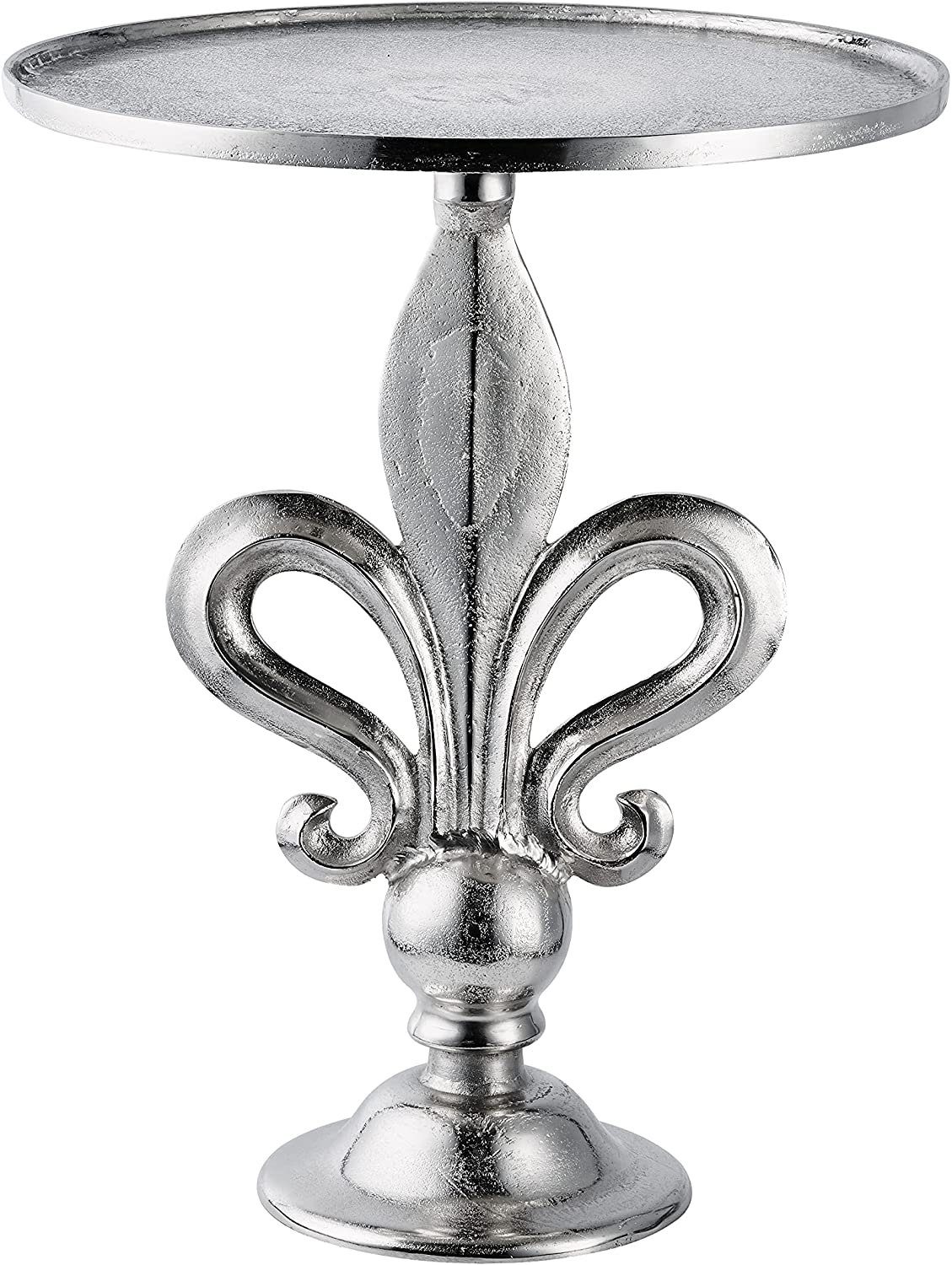 MichaelNoll Beistelltisch Couchtisch "Lilie" Wohnzimmertisch Tisch Aluminium Rund - 63 cm