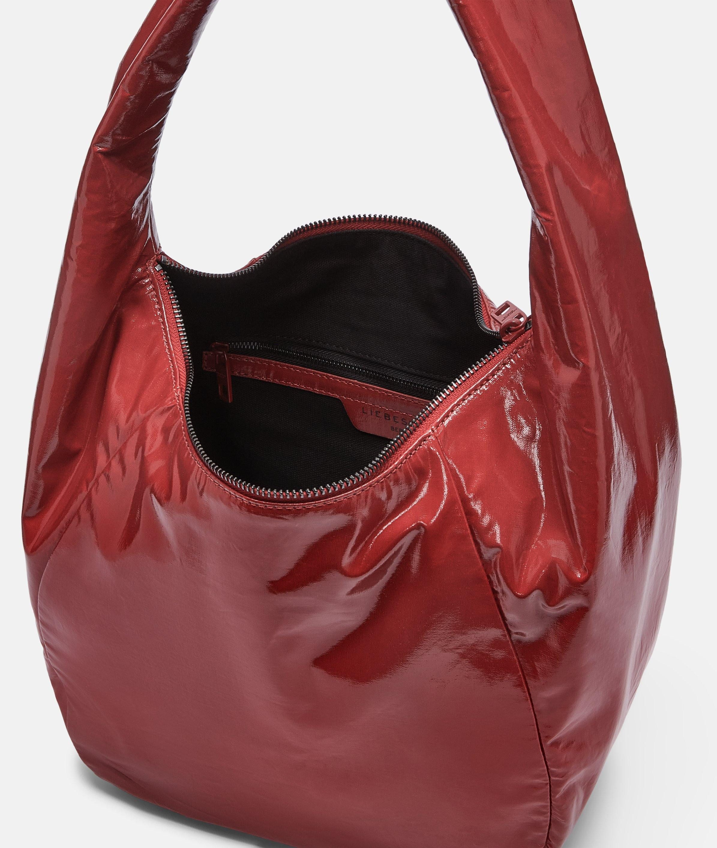 Liebeskind Berlin Schultertasche Hobo, Geräumige Hobo aus folierter Baumwolle
