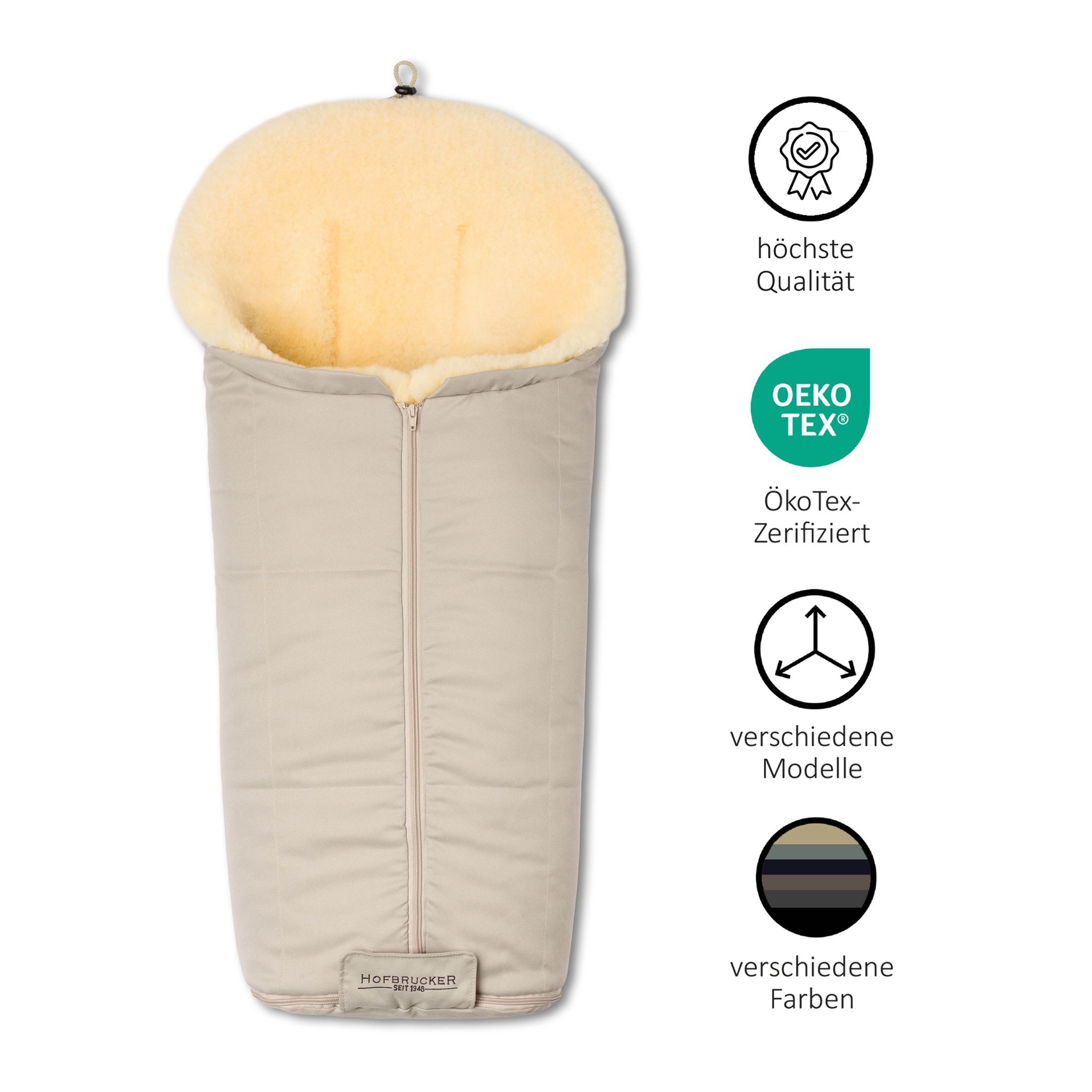 Hofbrucker seit 1948 Fußsack Lammfell-Fußsack Iglu für Kinderwagen und Buggy