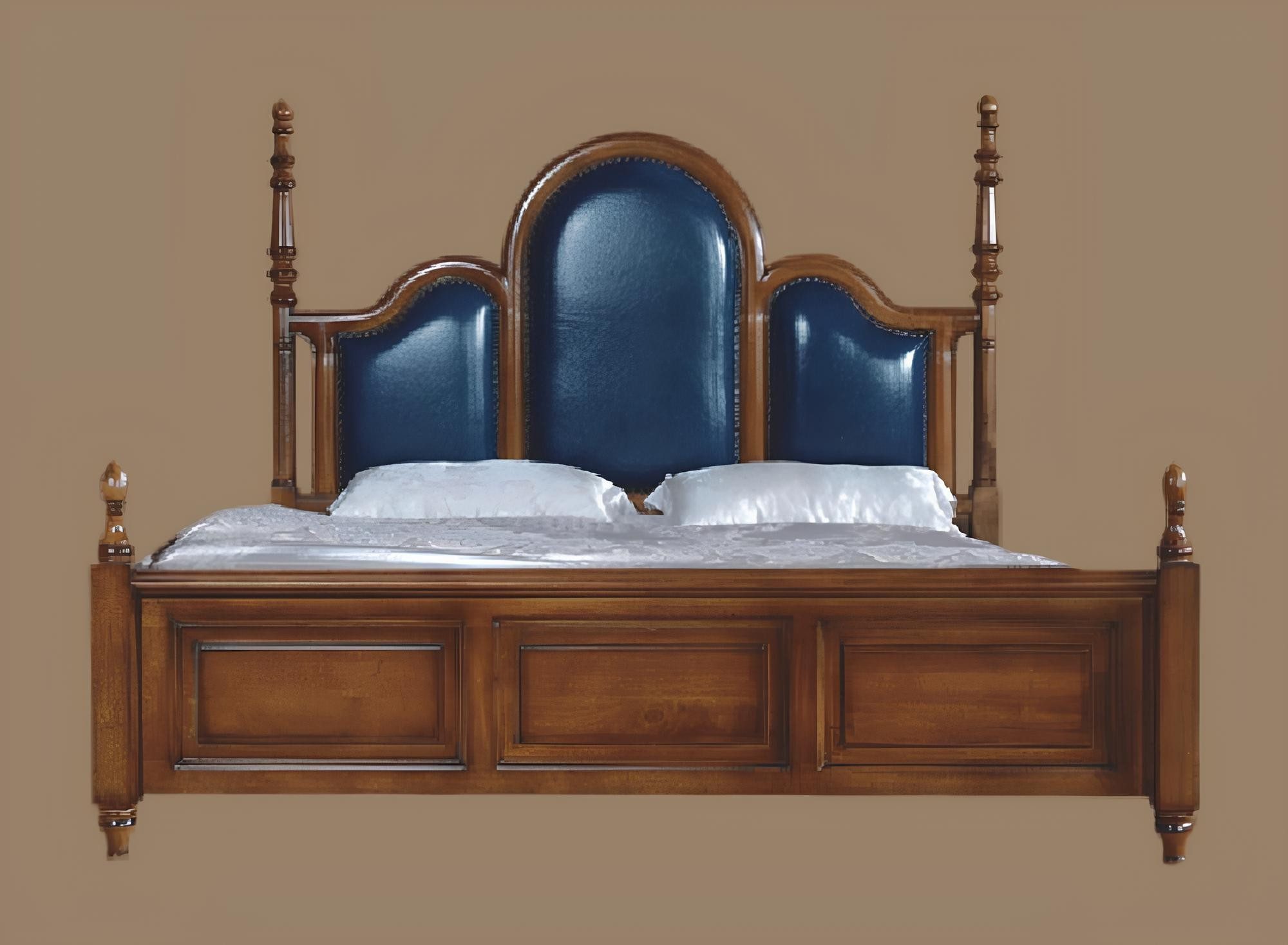 Xlmoebel Holzbett Doppelbett aus Holz für Luxus Schlafzimmer mit Bettrahmen (Doppelbett), Made in Europa