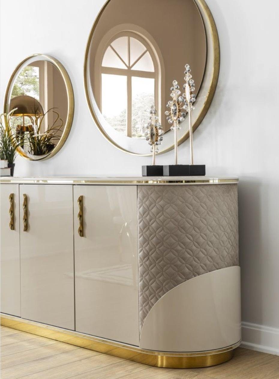 JVmoebel Sideboard Beige Konsole aus Holz mit modernem Design für stilvolle Räume (3 St), Made in Europa