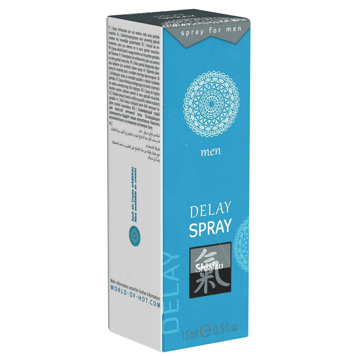 Shiatsu Verzögerungsmittel Delay Spray - Orgasmus-Verzögerungsspray, Spray mit 15ml, 1-tlg., gegen Überempfindlichkeit des Penis
