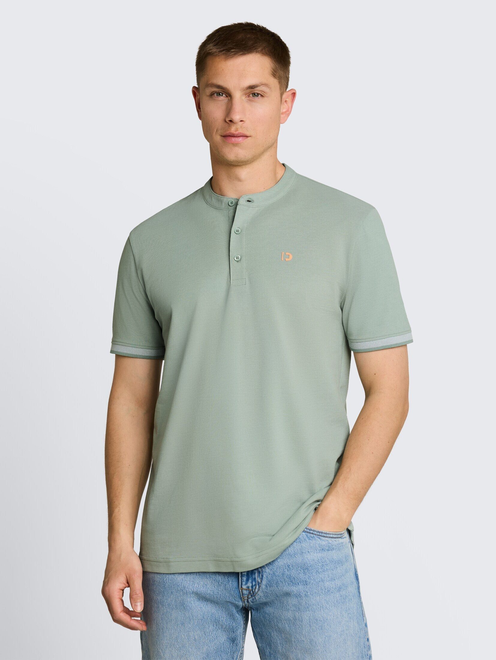 TOM TAILOR Denim Poloshirt Poloshirts Piqué Poloshirt mit Stehkragen