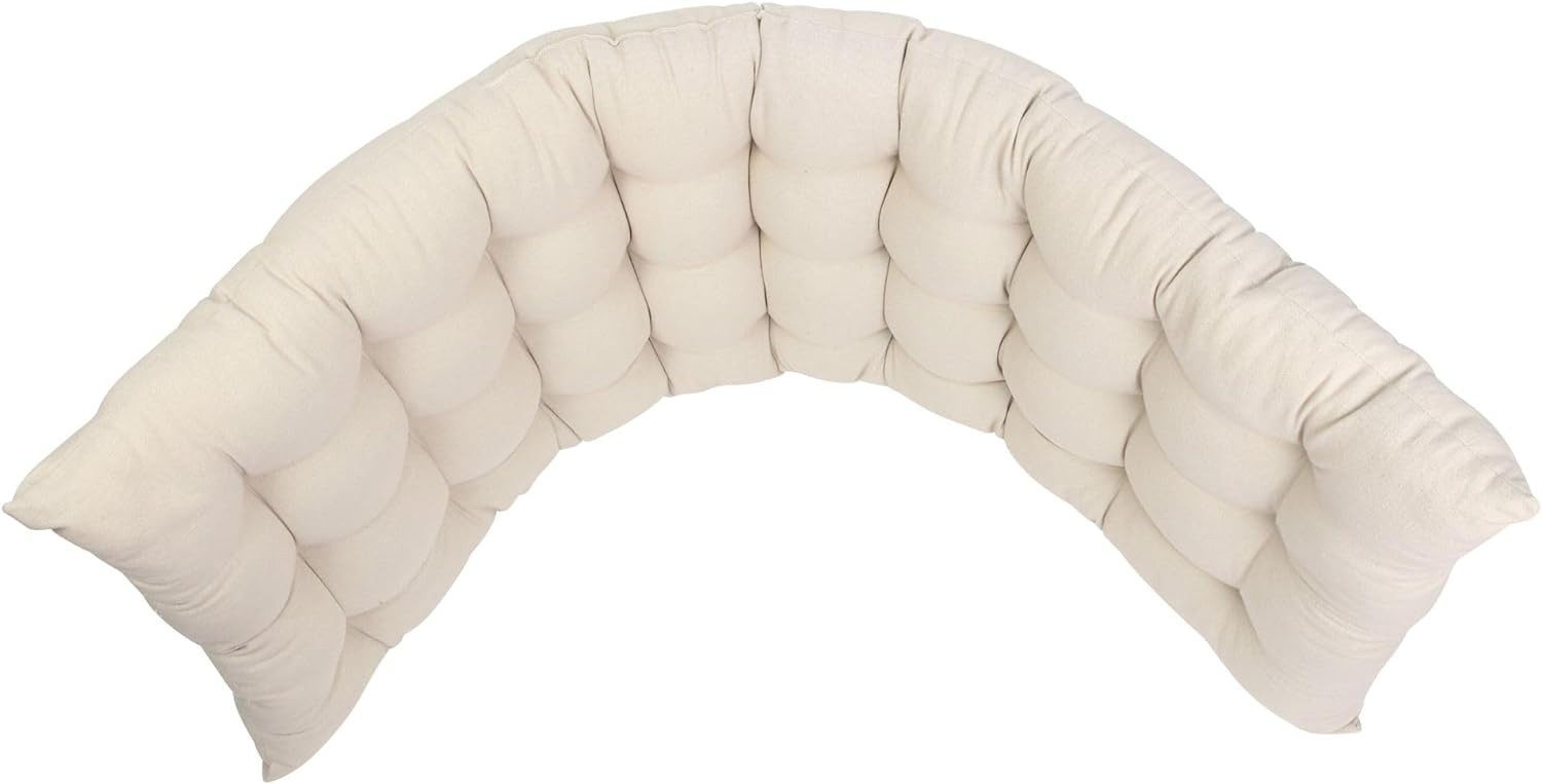 Dekoleidenschaft Bankauflage "Beige" aus Baumwolle, 40x120 cm, dick gepolst günstig online kaufen