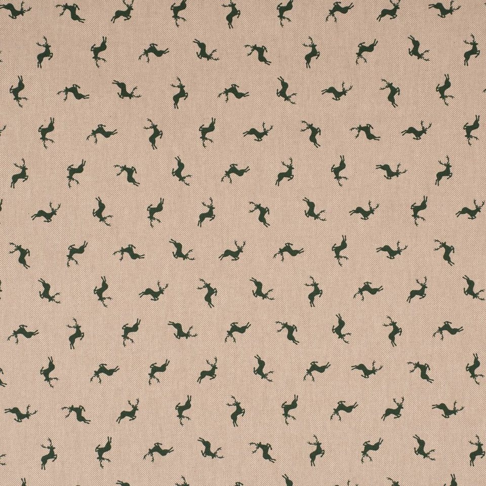 SCHÖNER LEBEN. Tischläufer SCHÖNER LEBEN. Tischläufer Simple Deer Hirsch  klein natur grün, handmade