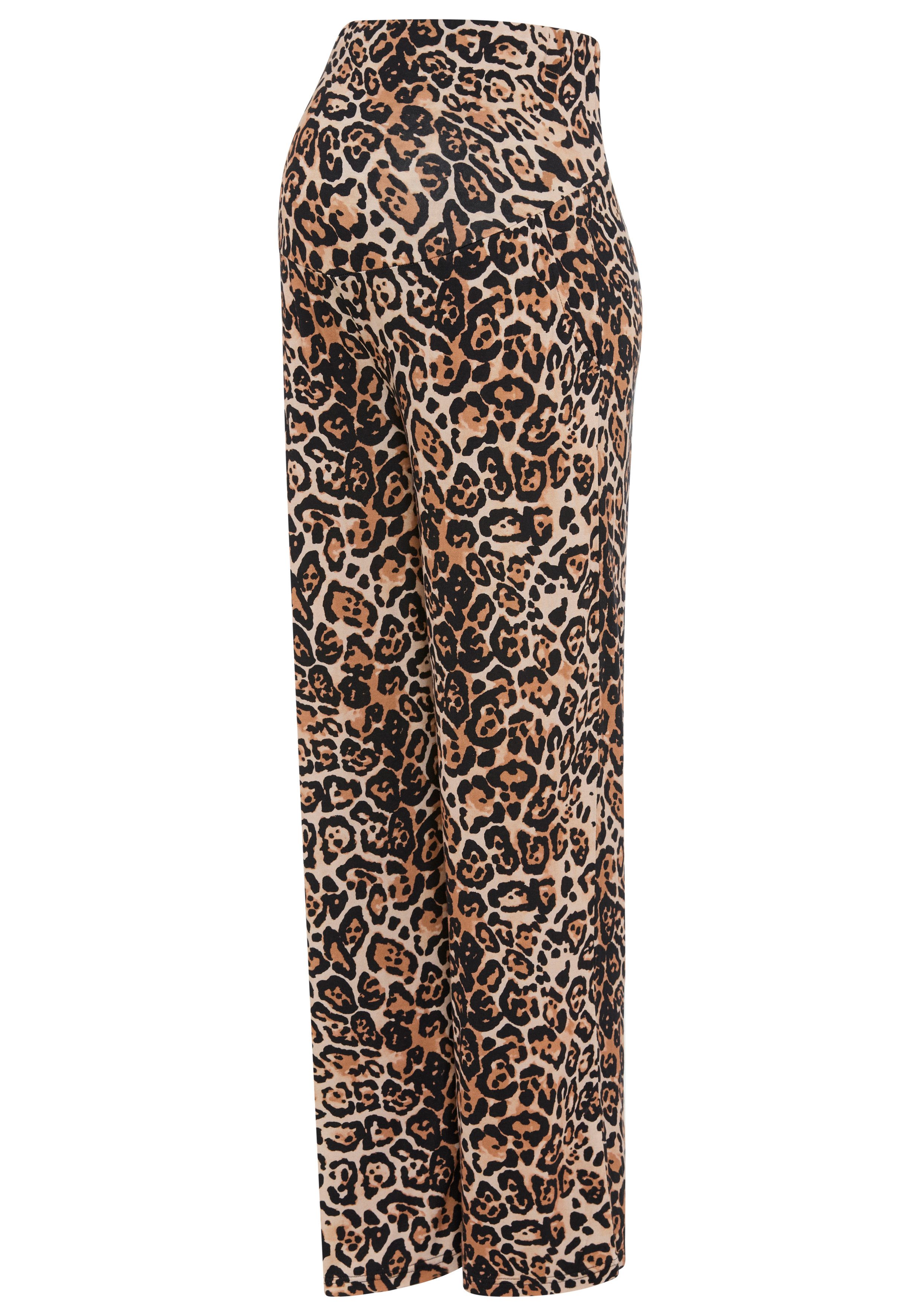 Neun Monate Umstandshose Jerseyhose für Schwangere in Leo Design Umstands-Hose mit weitem Bein. Reduzierter Preis € 20,99. Unverbindliche Preisempfehlung € 29,99, (€ 20,99 pro 1 Stk)