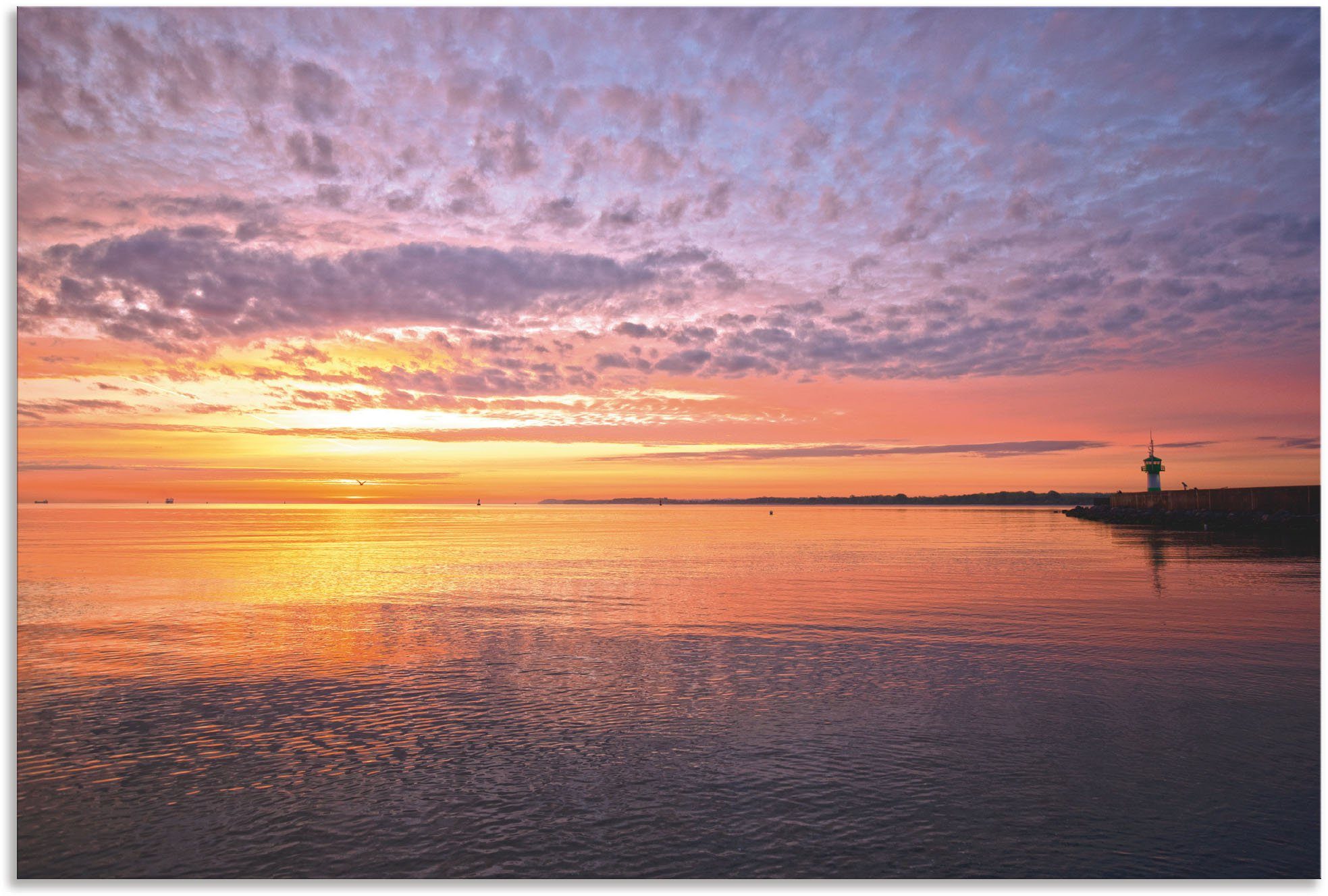 Artland Wandbild »Sonnenaufgang am Ostseestrand«, Bilder vom Sonnenuntergang & -aufgang (1 Stück), in vielen Größen & Produktarten - Alubild / Outdoorbild für den Außenbereich, Leinwandbild, Poster, Wandaufkleber / Wandtattoo auch für Badezimmer geeignet-Otto