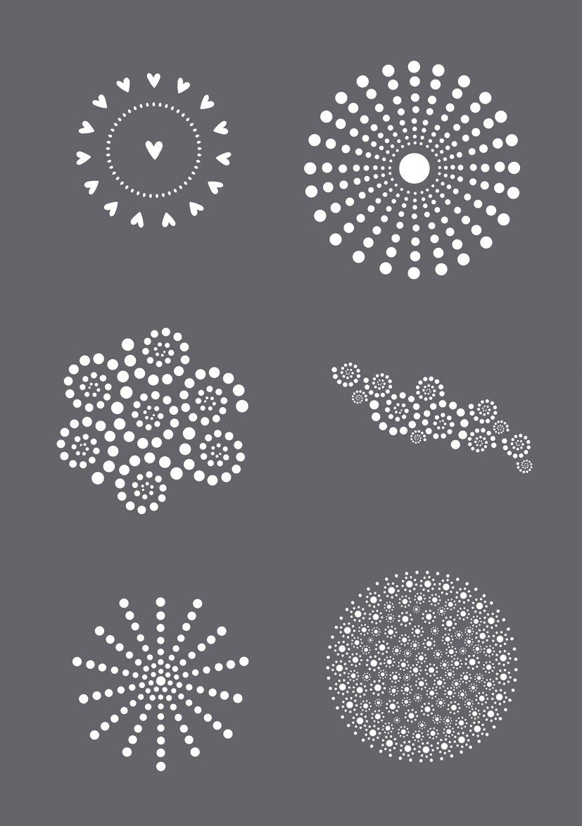 Rayher Malschablone Schablone Dots, A5