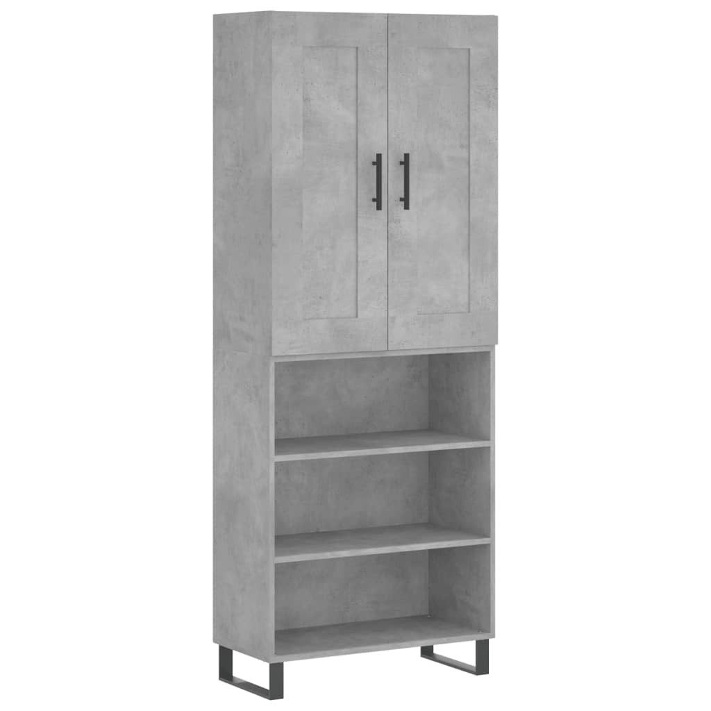 vidaXL Highboard Highboard Betongrau 69,5x34x180 cm günstig online kaufen