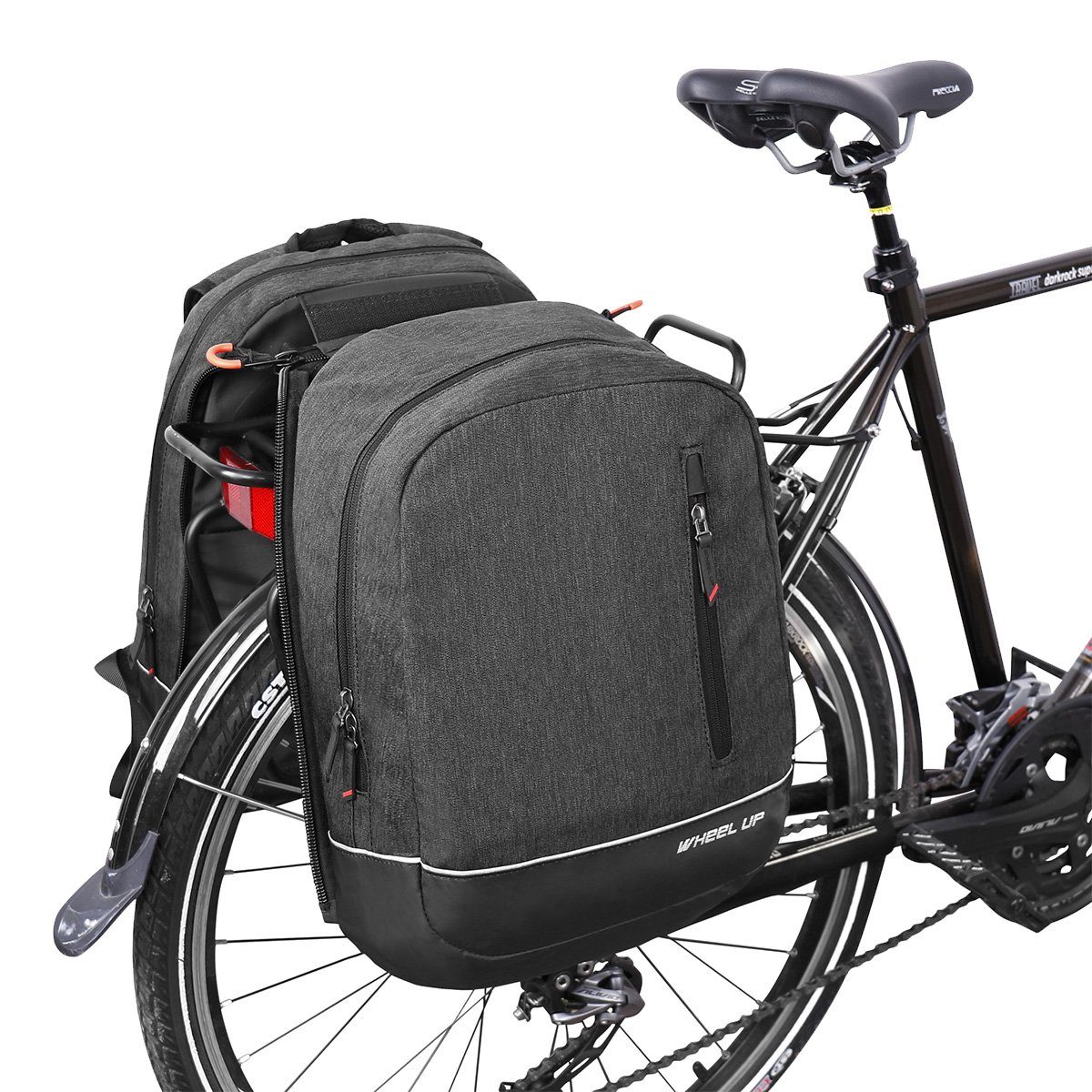 MidGard Gepäckträgertasche Fahrrad-Tasche-Rucksack für Gepäckträger, inkl.  Regenschutzhülle