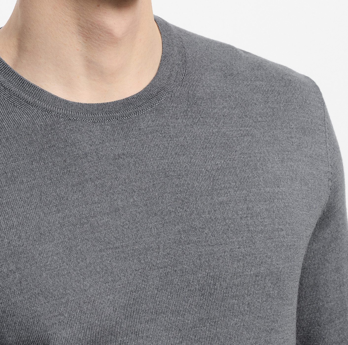 OLYMP Rundhalspullover OLYMP Strick Casual moderner Strickpullover