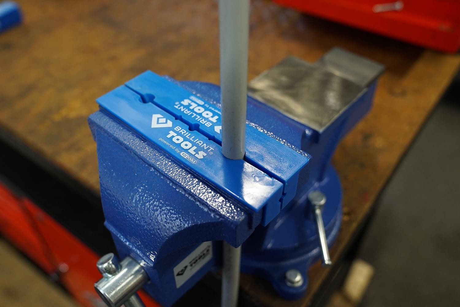 Brilliant Tools Schraubzwinge Schraubstock-Schonbacken mit Nuten, 2-tlg, Kunststoff