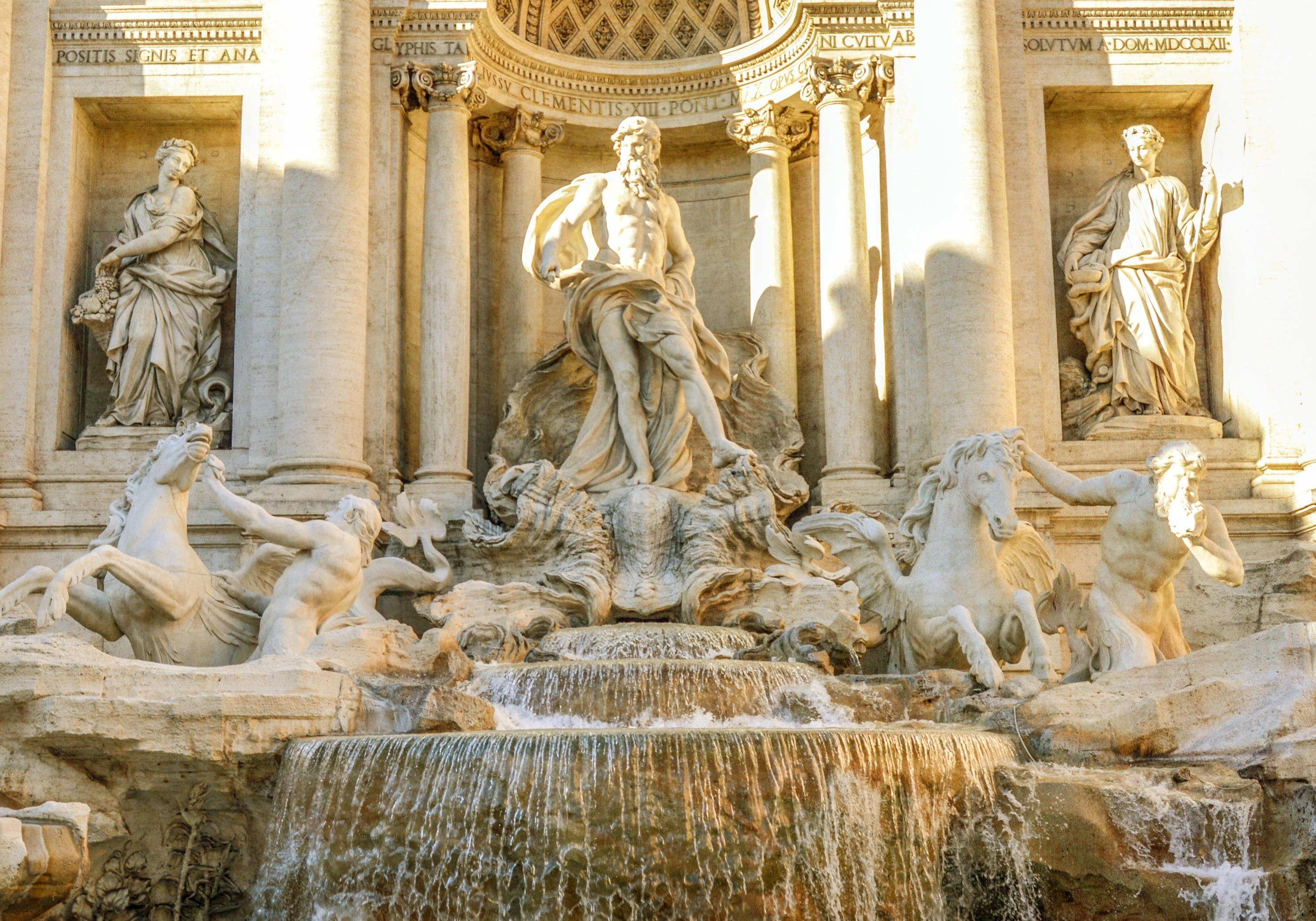 Vliestapete Wandtapete, Italien Motivtapete, Rom, matt, in Fototapete Trevi-Brunnen wandmotiv24 glatt,