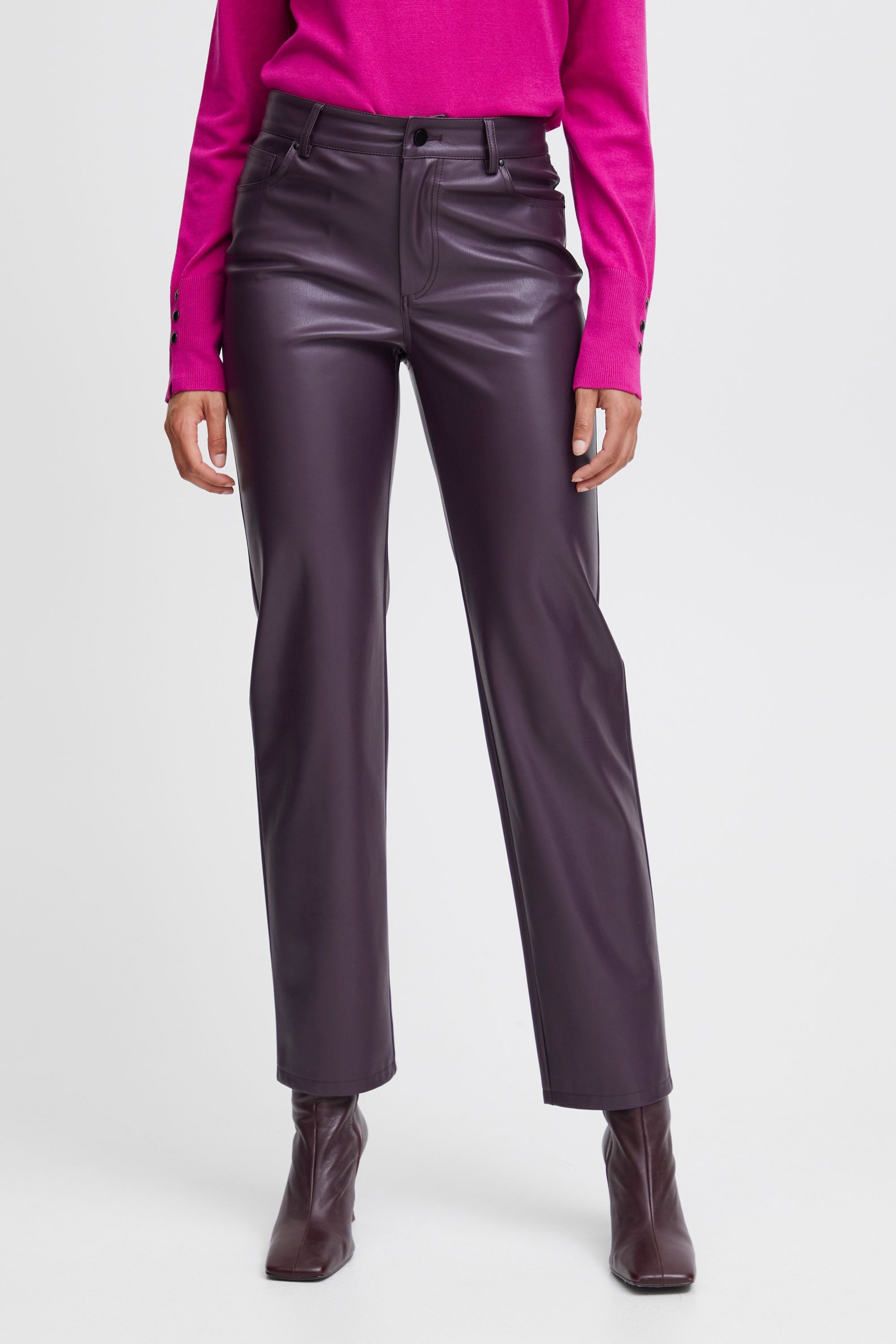 b.young Lederimitathose BYDAFANY STRAIGTH PANTS - günstig online kaufen