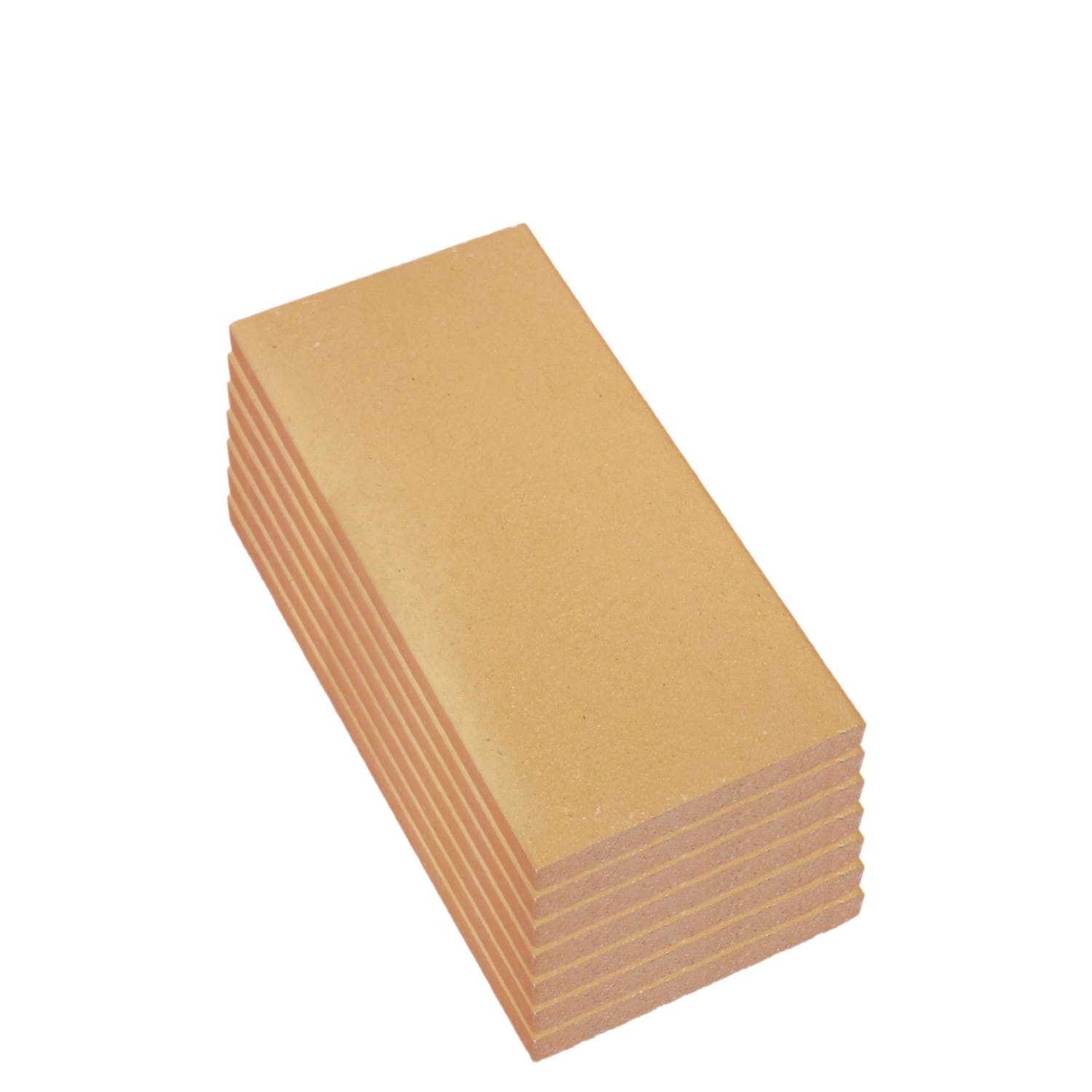 Sendeo Feuerraumplatten Schamotteplatte SENDEO 400 x 200 x 20 mm 7 Stück, besonders hochwertig und stabil