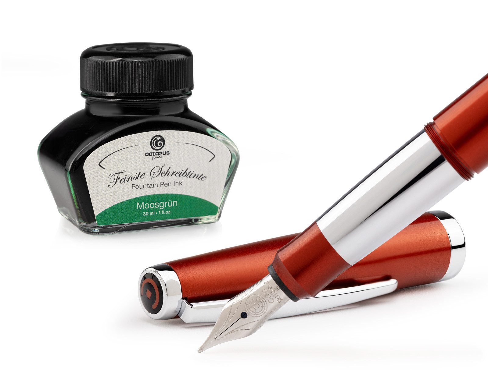 Cleo Skribent Füllfederhalter Füllhalter Set Cleo Skribent Colour, M-Feder und 30ml Tinte