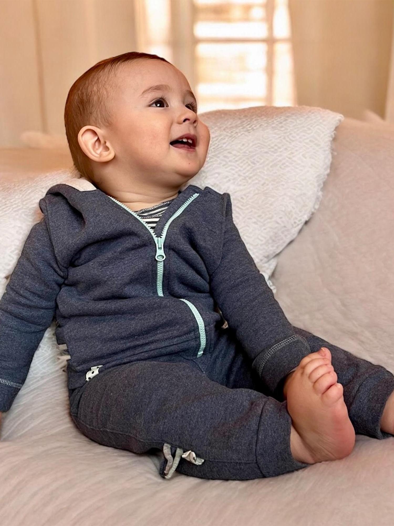 OrganicEra Kapuzenfleecejacke Baby Kapuzen-Sweatjacke aus Bio-Baumwolle (1-St) GOTS-zertifiziert