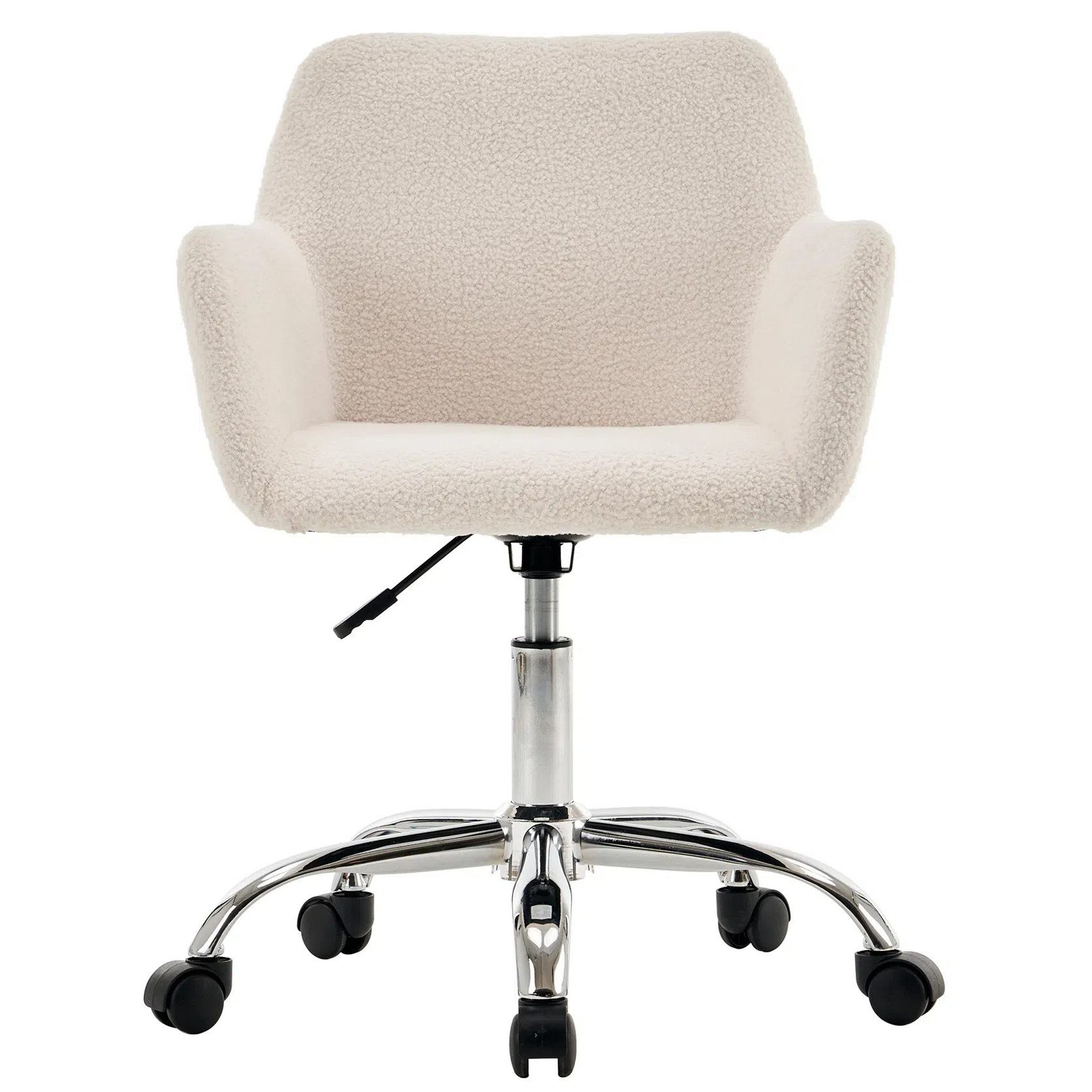 YNOFIT Bürostuhl Höhenverstellbarer Home-Office-Stuhl aus weichem Teddy-Velours