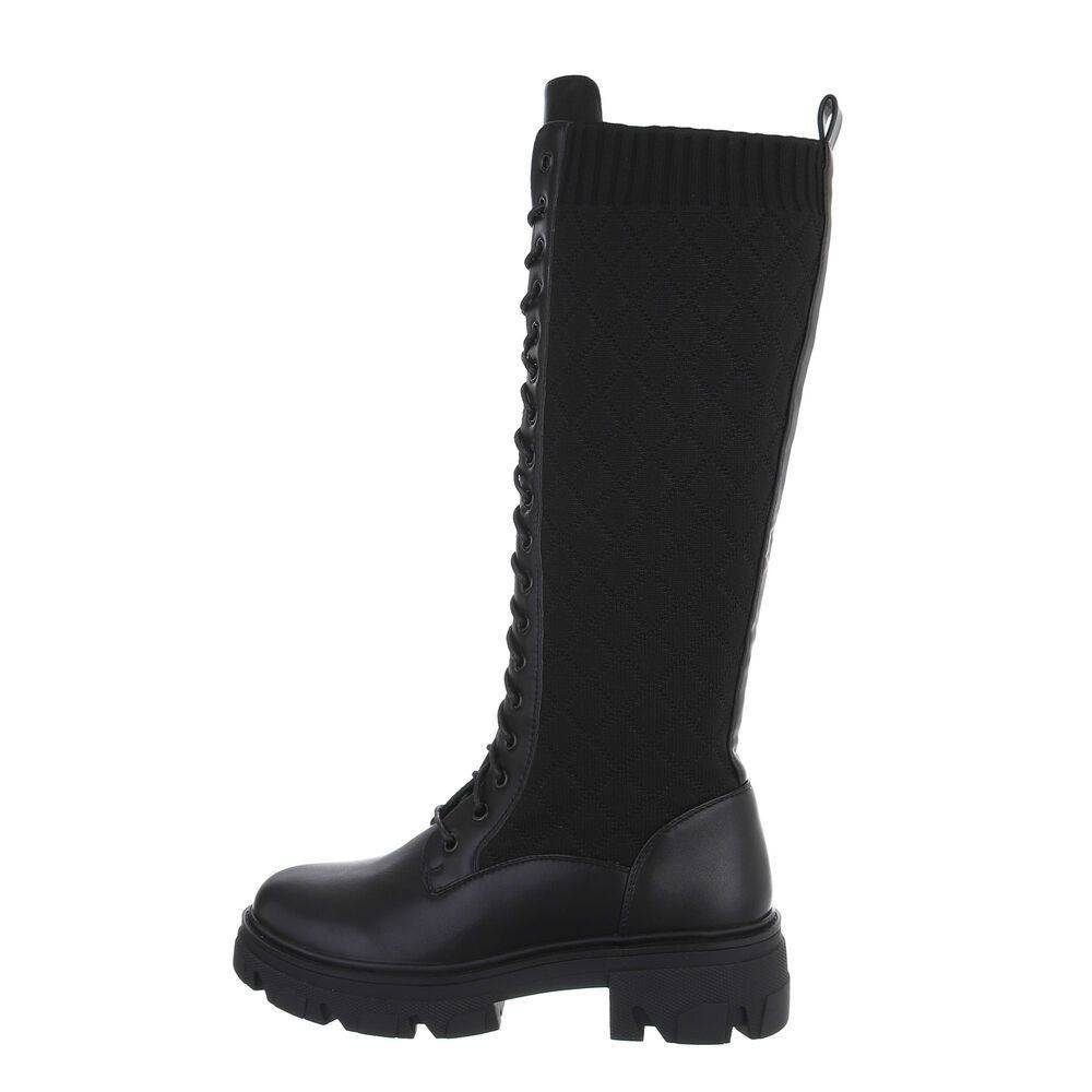 Ital-Design Damen Schnürschuhe Freizeit Plateaustiefel (76772035) günstig online kaufen