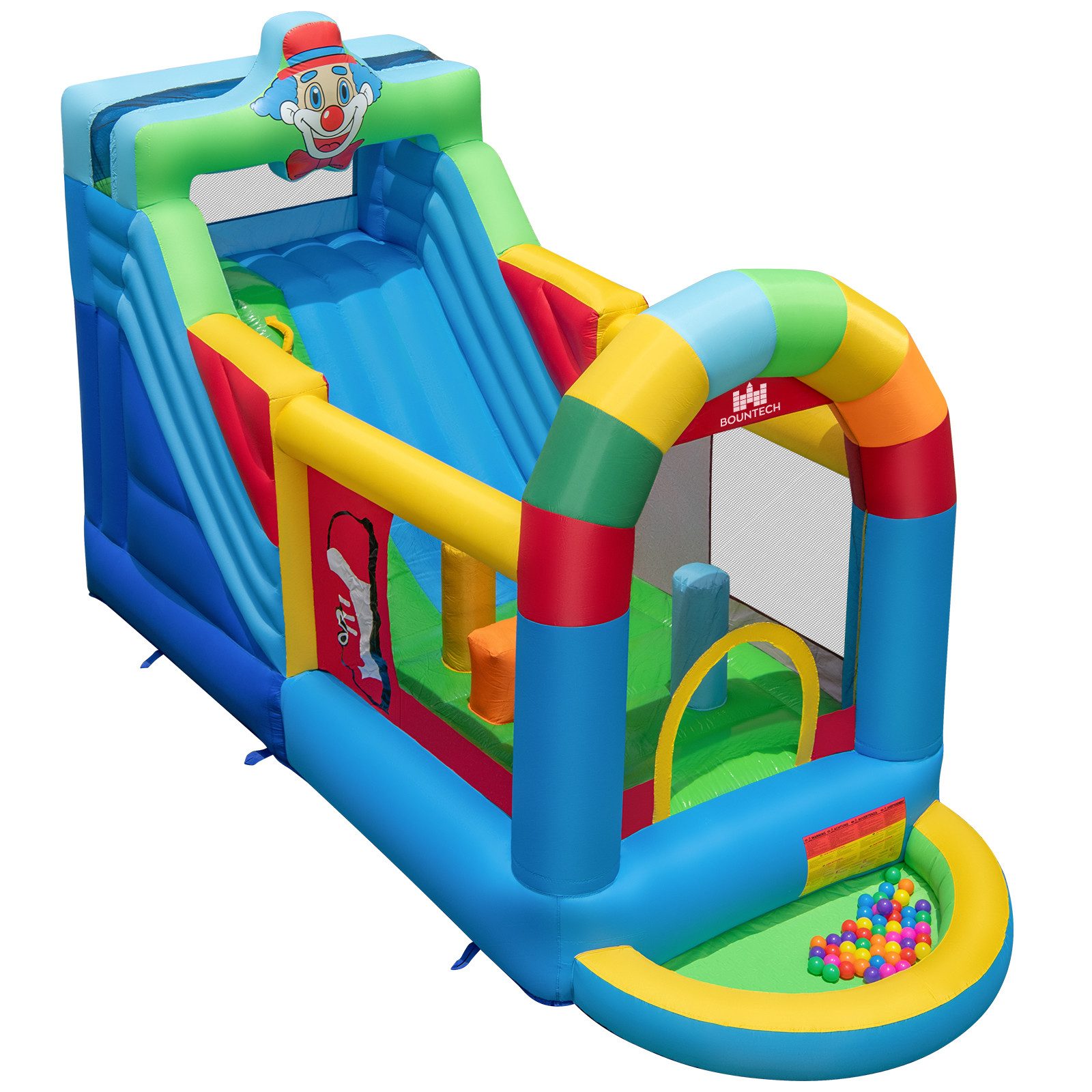 COSTWAY Hüpfburg, (1-tlg), mit Rutsche, Kletterwand, Sprungbereich, Bällchenbad