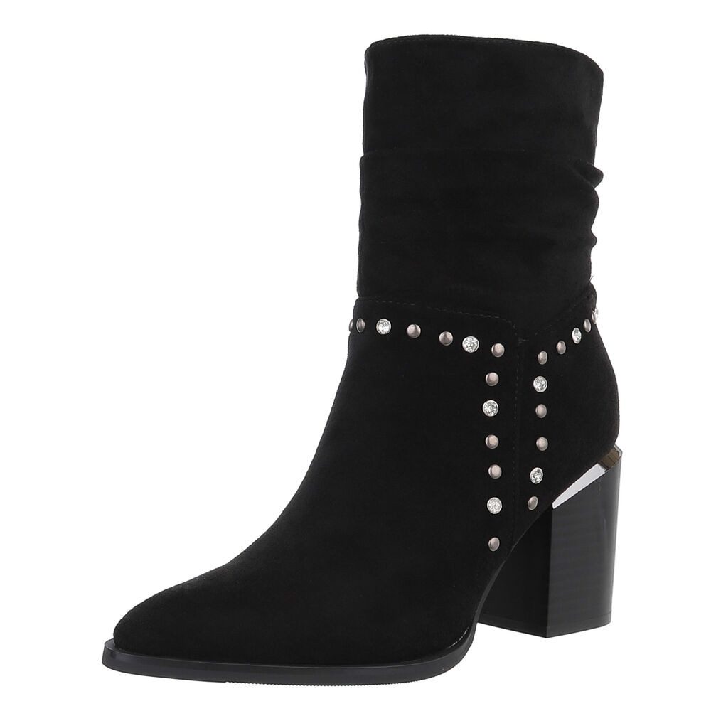 Ital-Design Damen Elegant High-Heel-Stiefelette (88577536) Blockabsatz günstig online kaufen