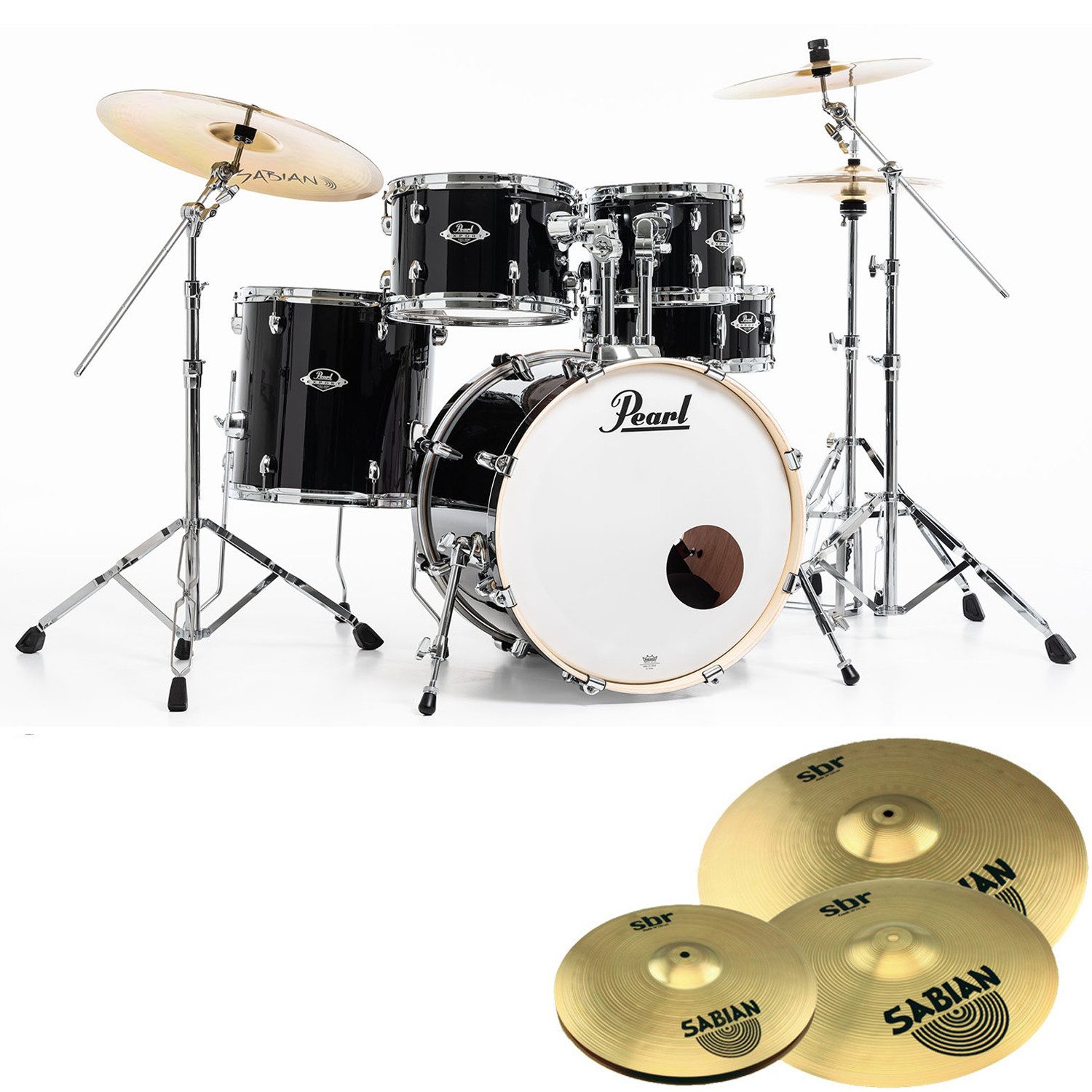 Pearl Drums Schlagzeug Pearl Export EXX725Z-C31 Schlagzeug mit Becken Set,Anfänger, Fortgeschrittene, Komplettset, Schlagzeug-Set